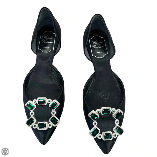 Shoes Designer By Roger Vivier In Black & Green, Size: 8.5