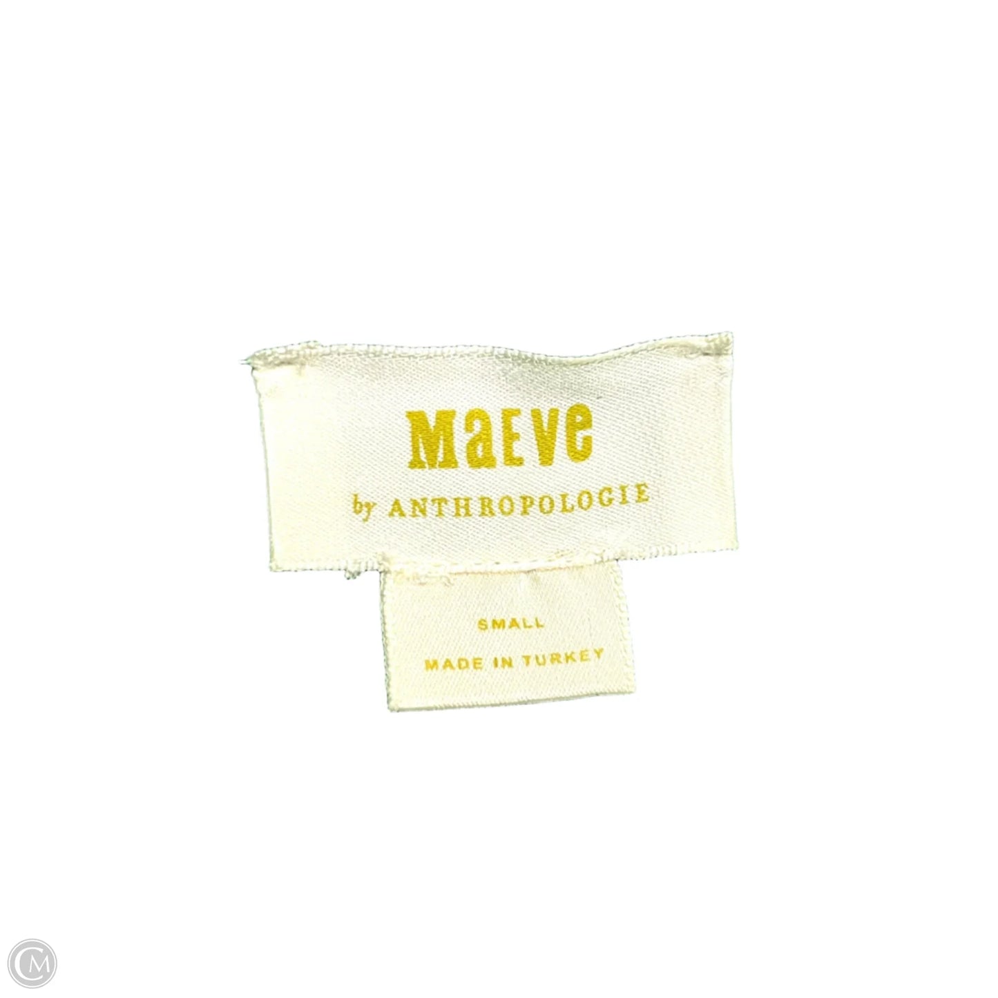 Top Short Sleeve By Maeve In Green & White, Size: S