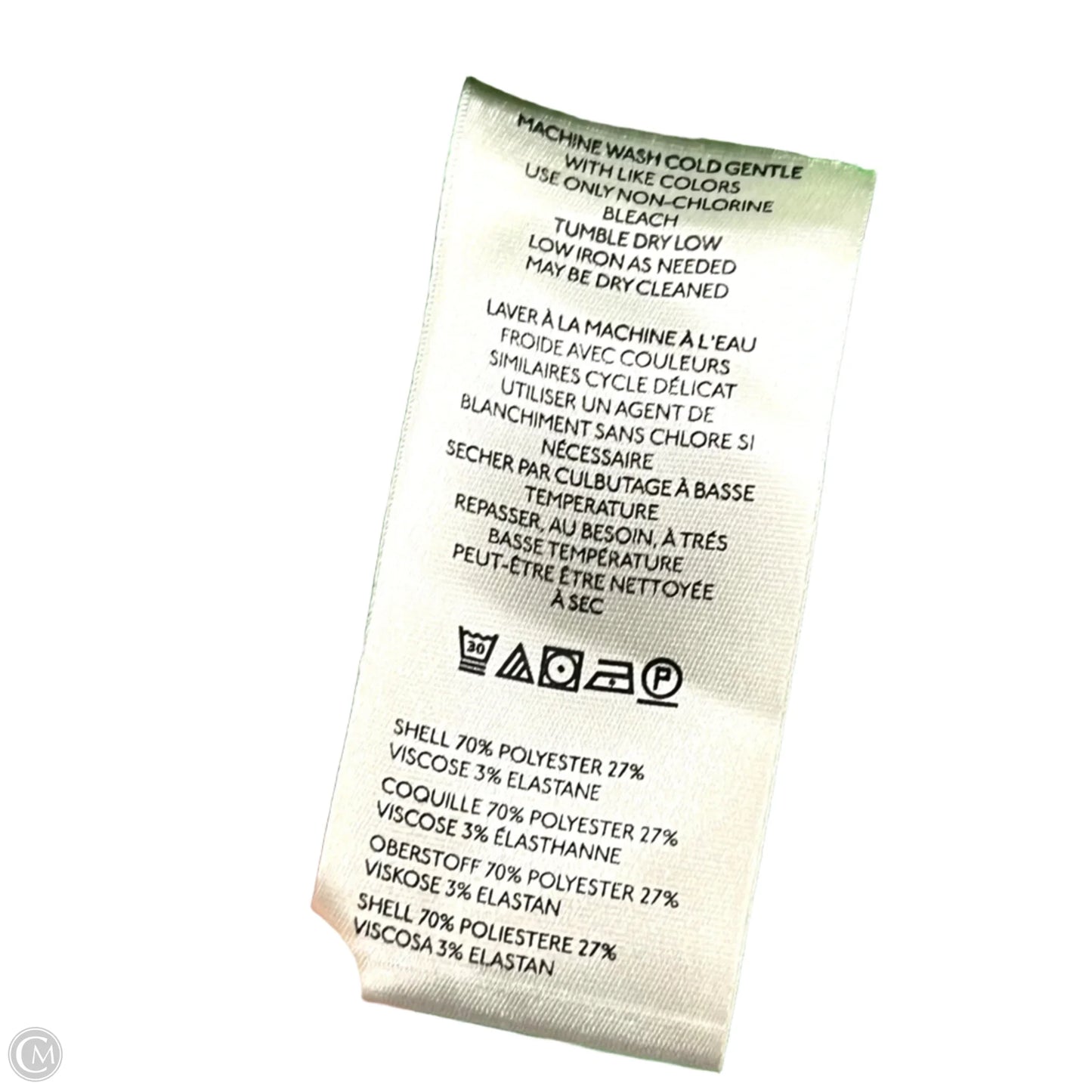 Top Short Sleeve By Maeve In Green & White, Size: S