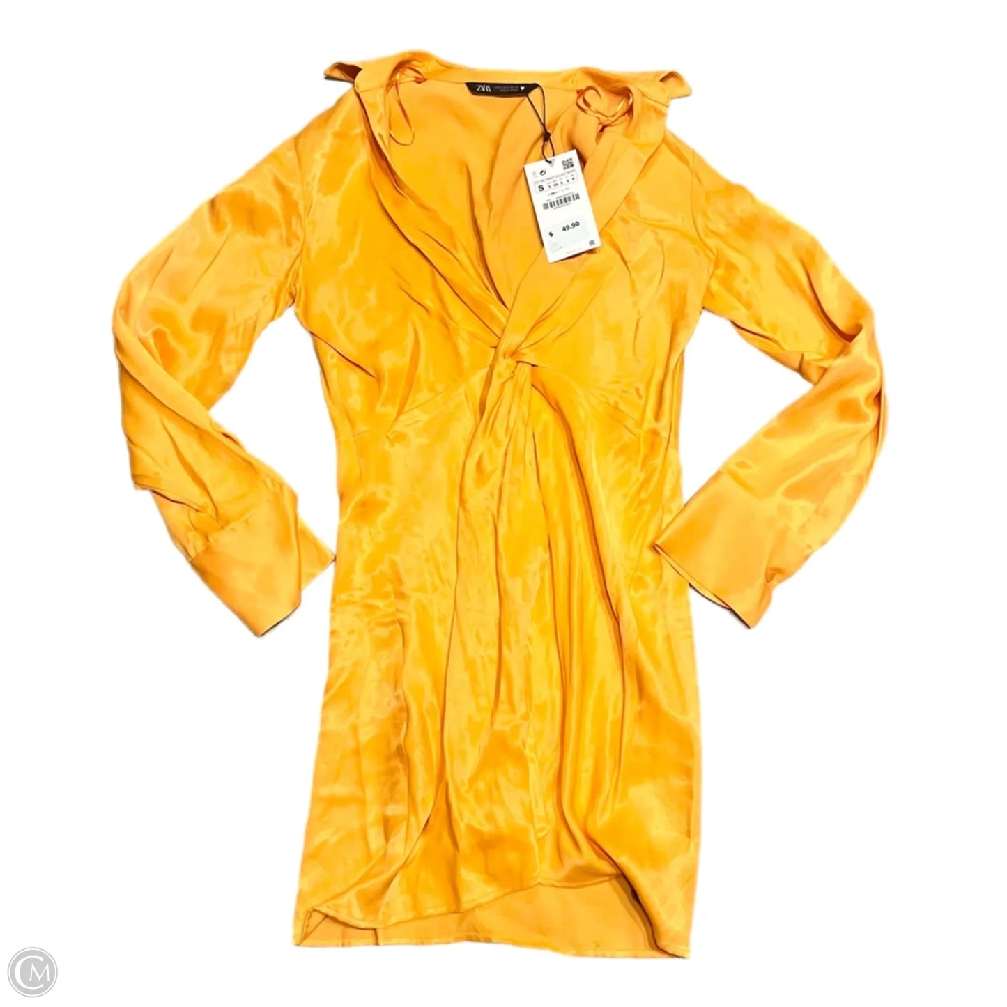 Dress Casual Short By Zara In Orange, Size: S