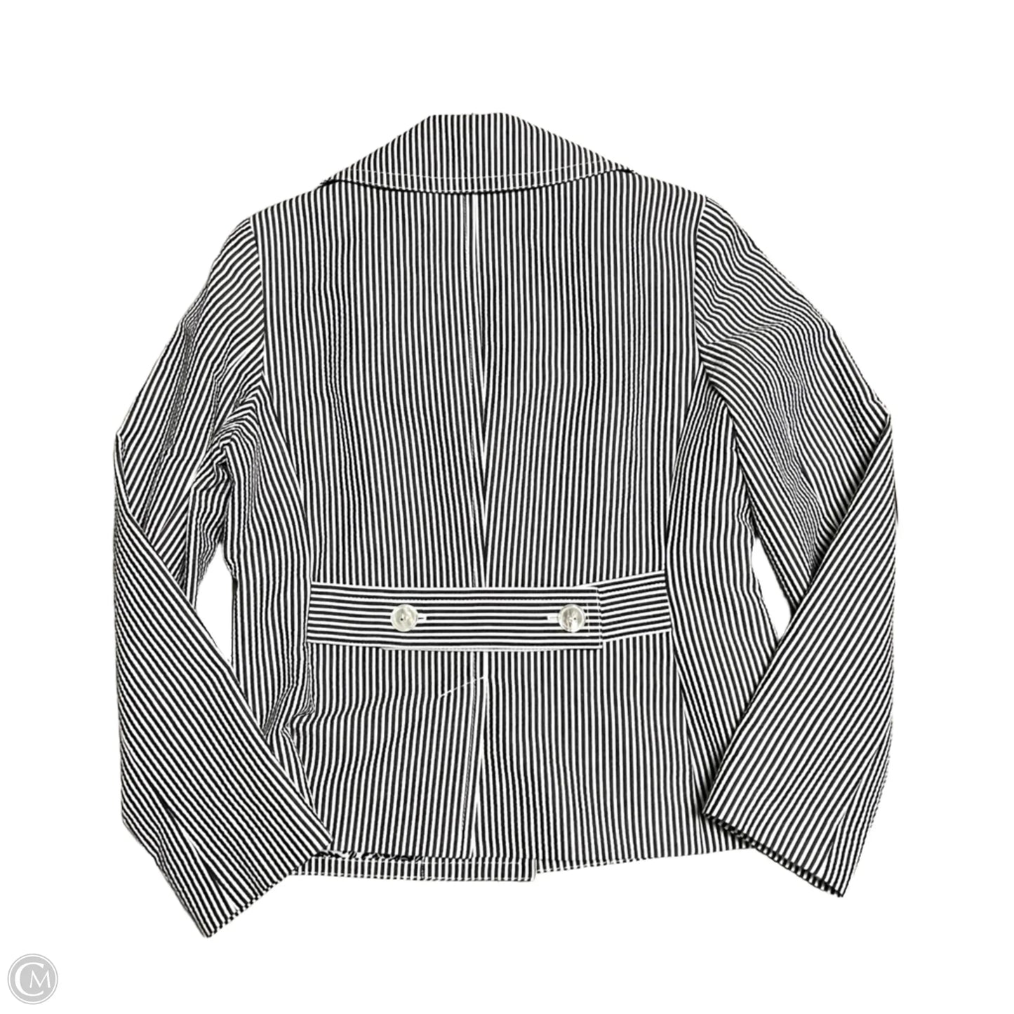 Blazer By Talbots In Striped Pattern, Size: M