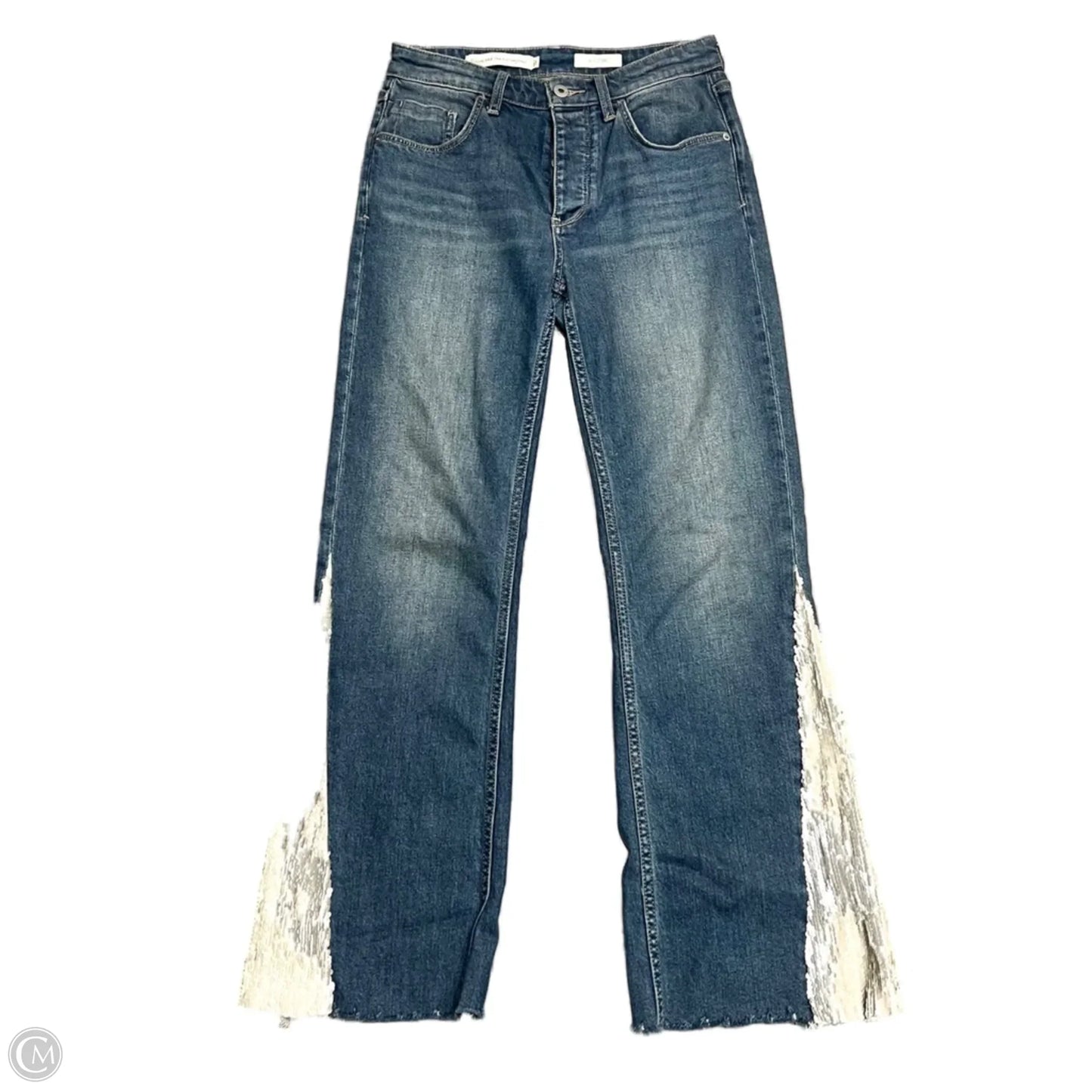 Jeans Flared By Pilcro In Blue Denim, Size: 2