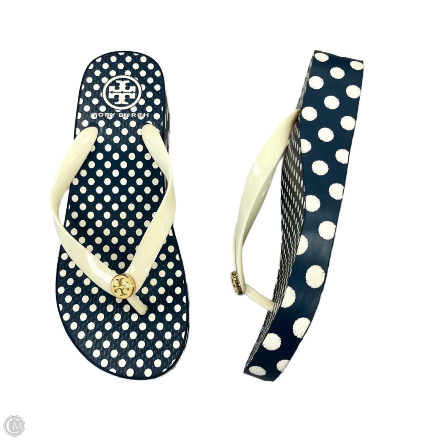 Sandals Designer By Tory Burch In Polkadot Pattern, Size: 7.5