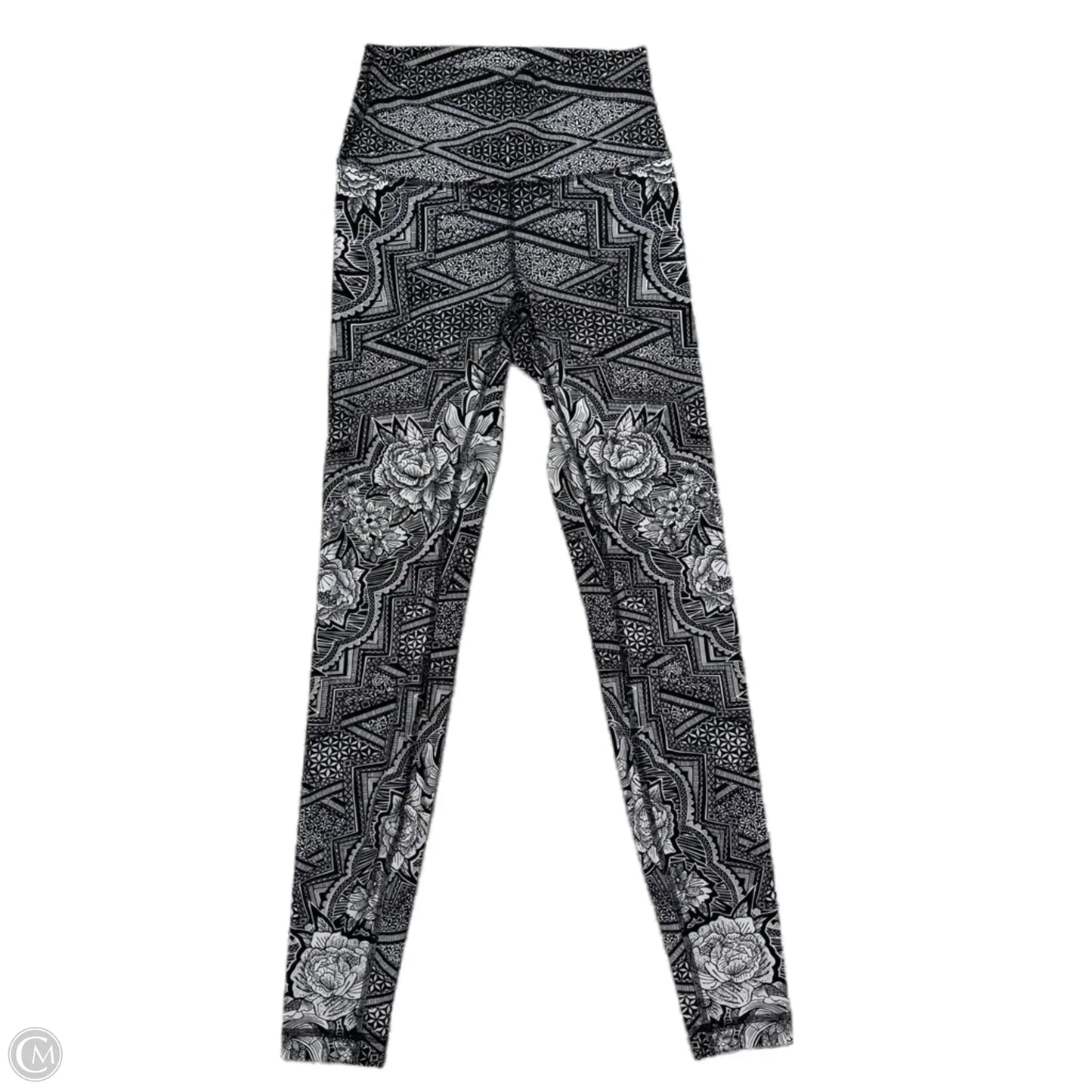 Athletic Leggings By Lululemon In Black & White, Size: 4