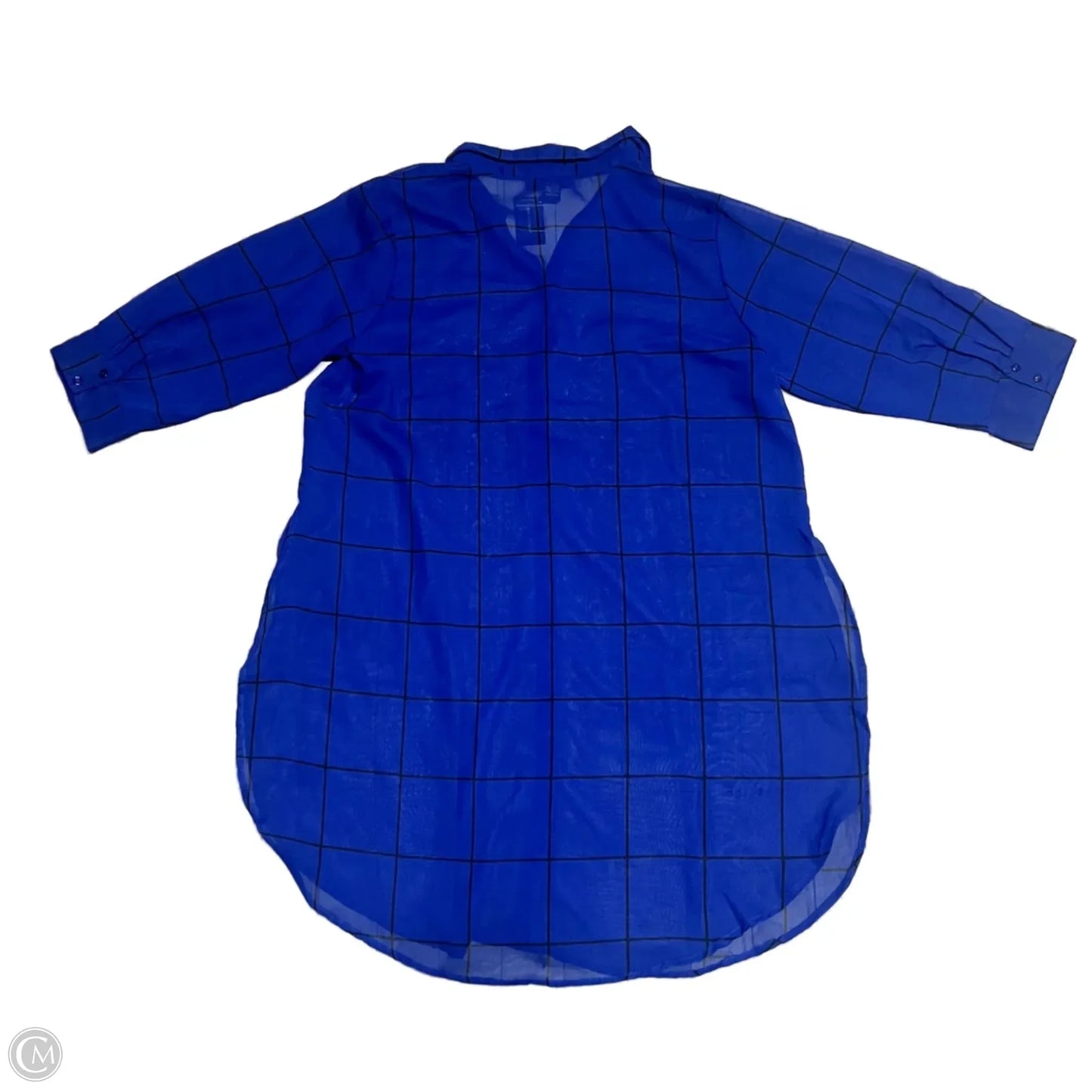 Top Long Sleeve By Ashley Stewart In Black & Blue, Size: Xl