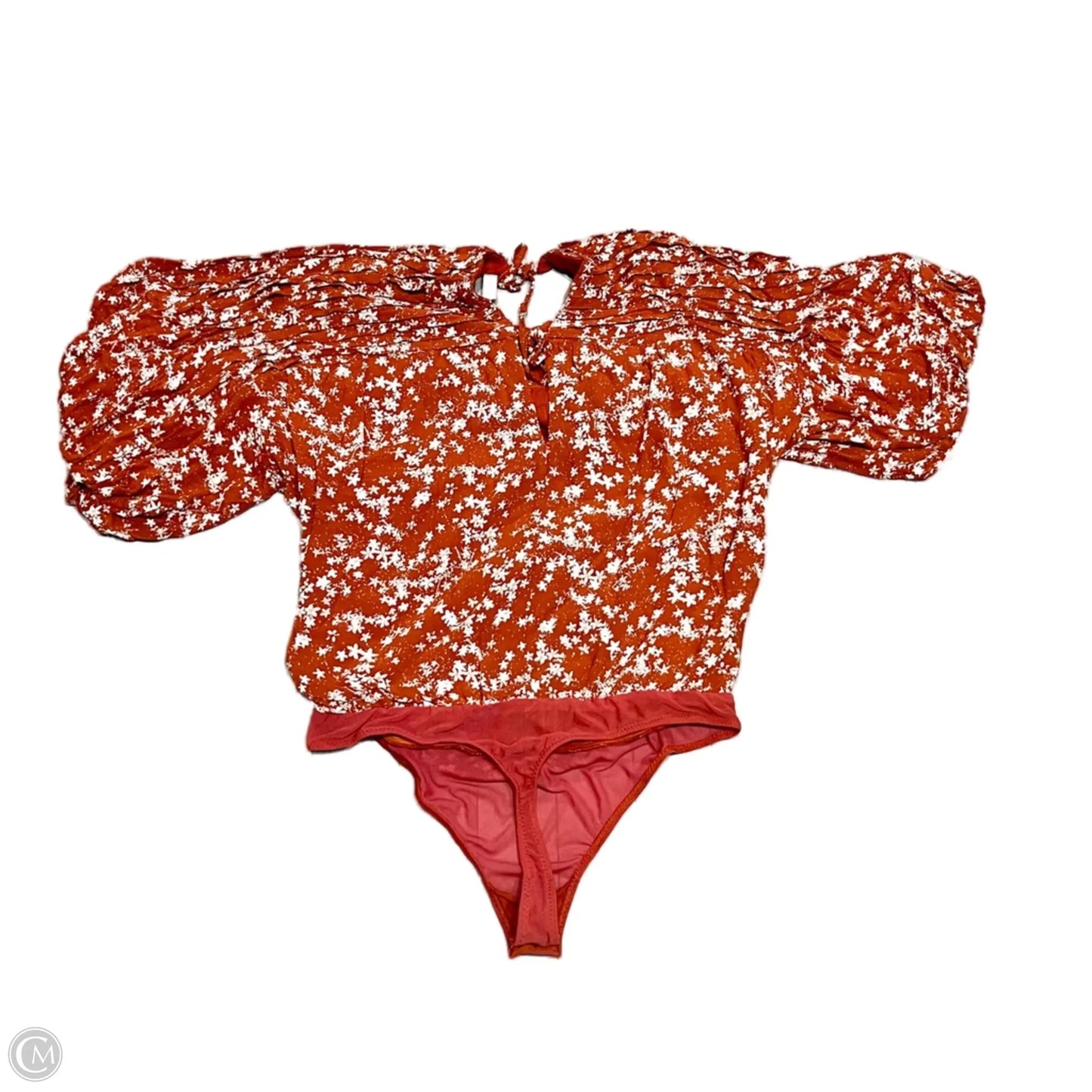 Bodysuit By Free People In Orange & White, Size: M