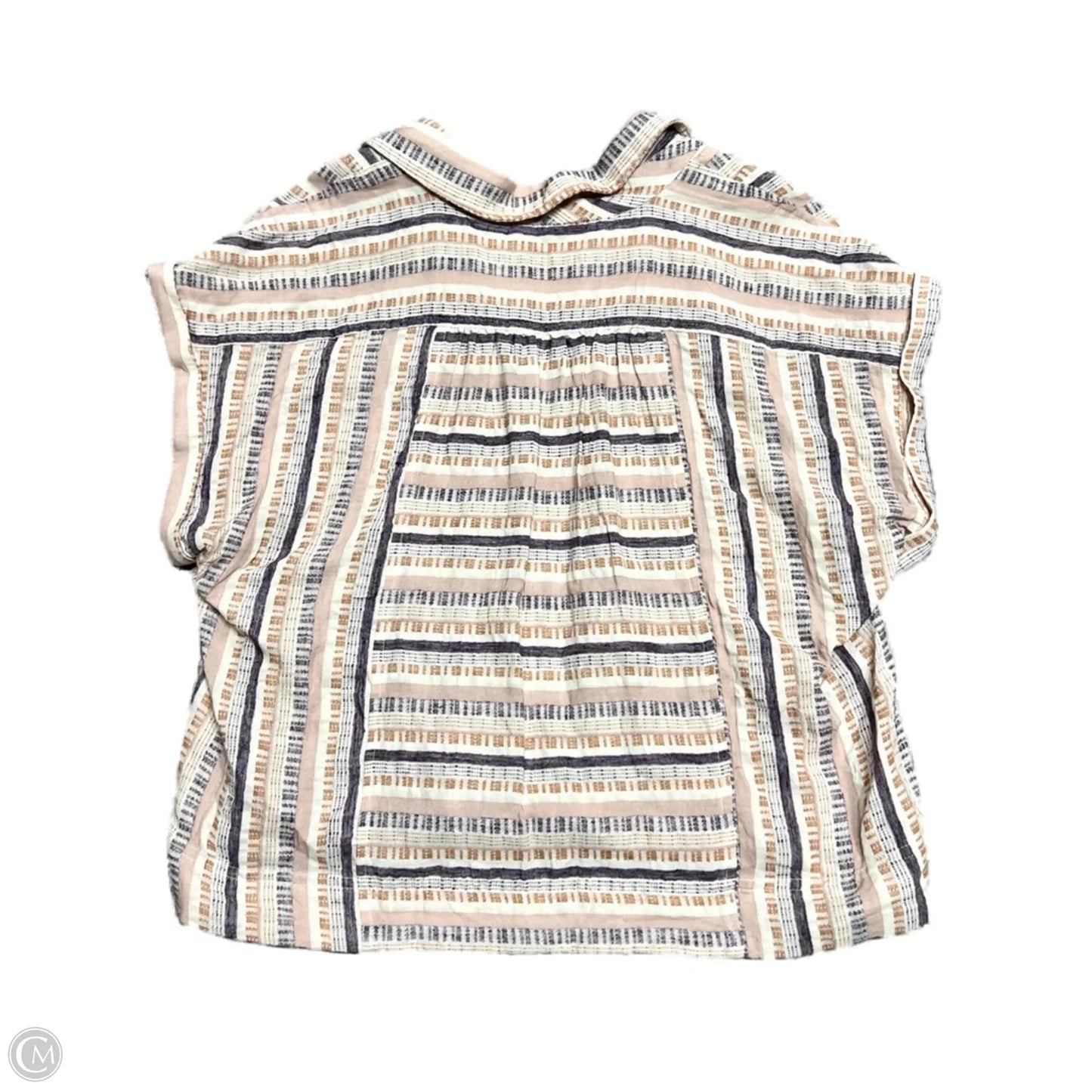 Top Short Sleeve By Anthropologie In Purple & Red, Size: M