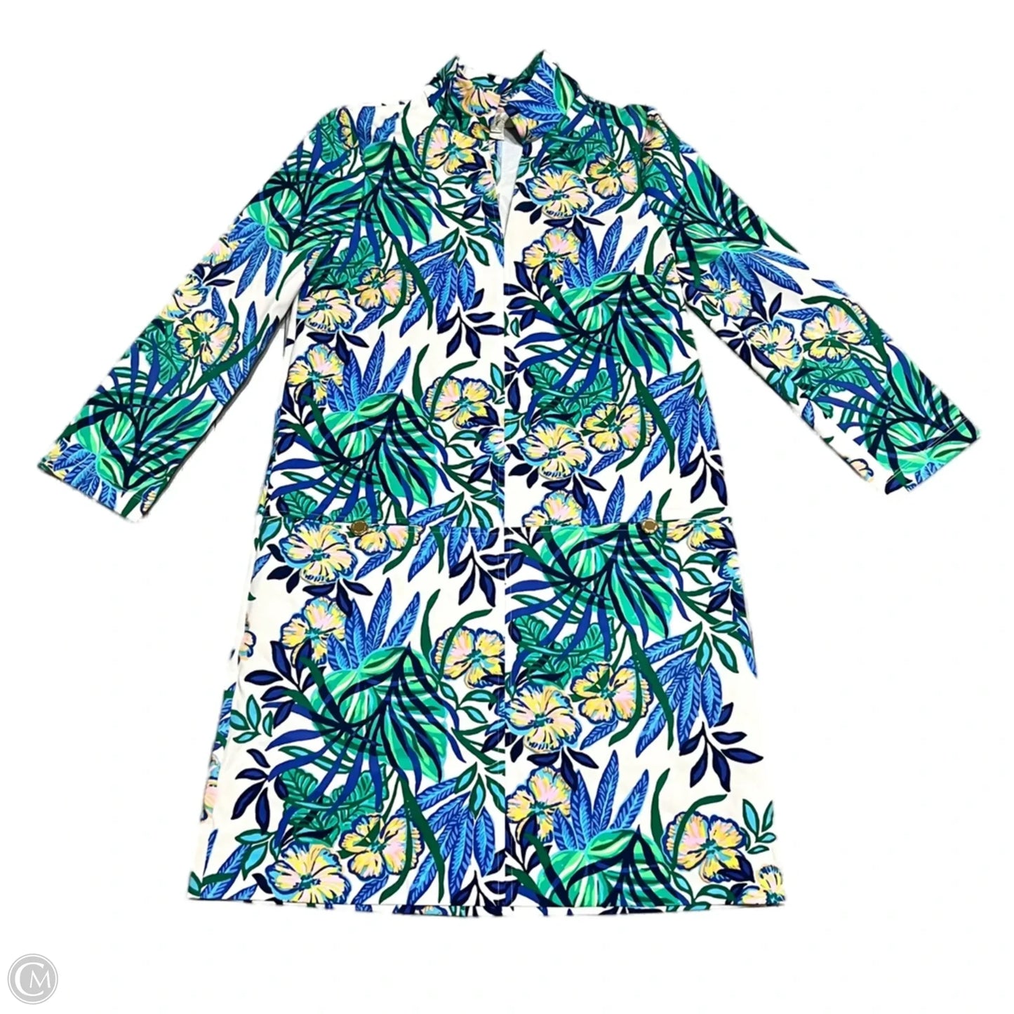 Dress Designer By Lilly Pulitzer In Blue & Green, Size: S