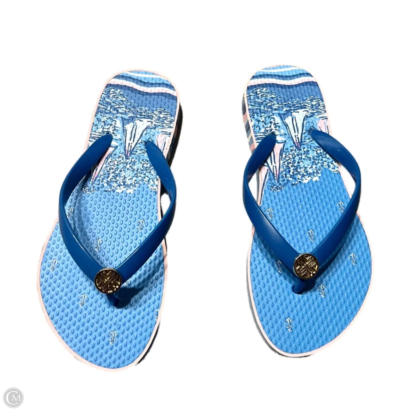 Shoes Designer By Lilly Pulitzer In Blue & Pink, Size: 6