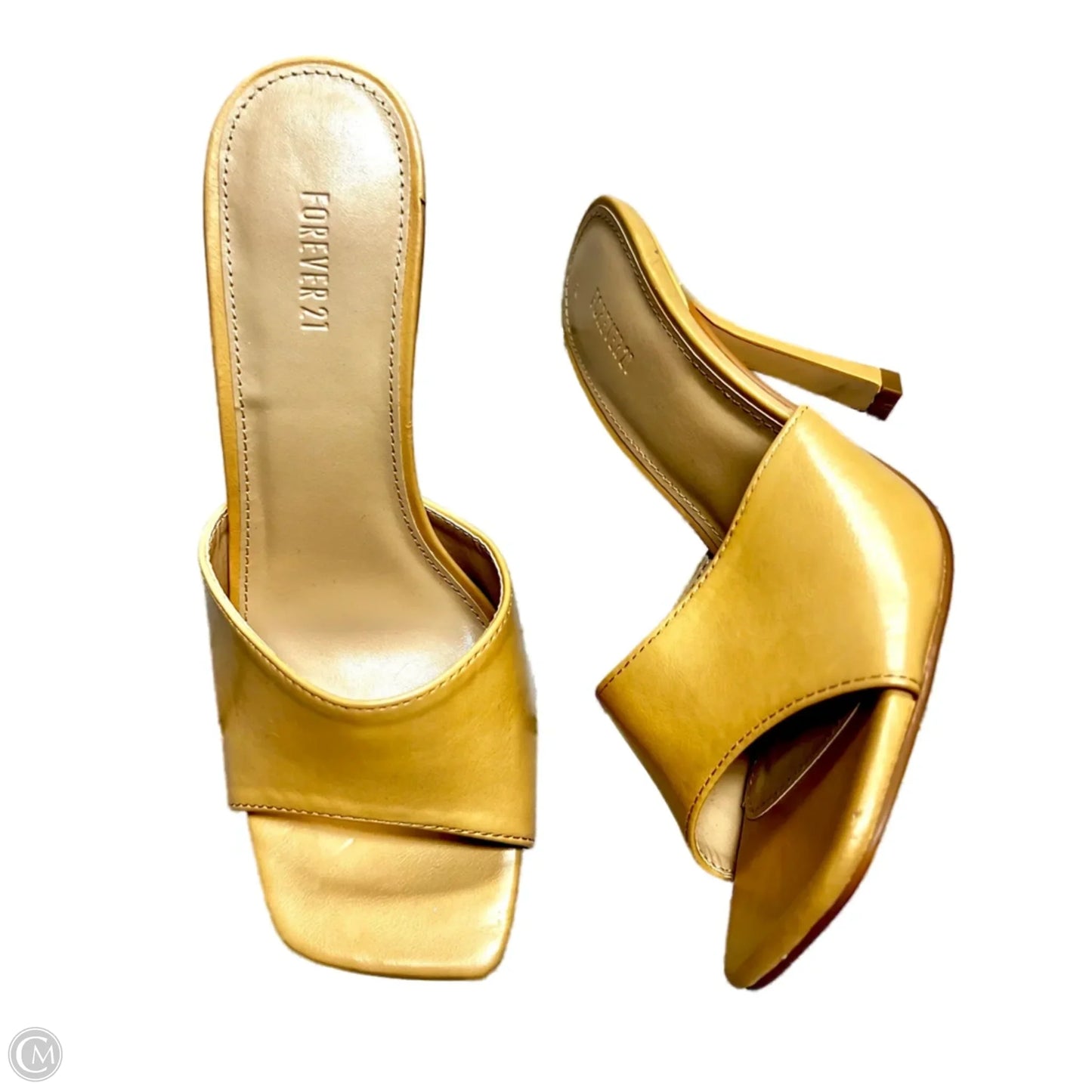 Sandals Heels Stiletto By Sam Edelman In Yellow, Size: 7.5