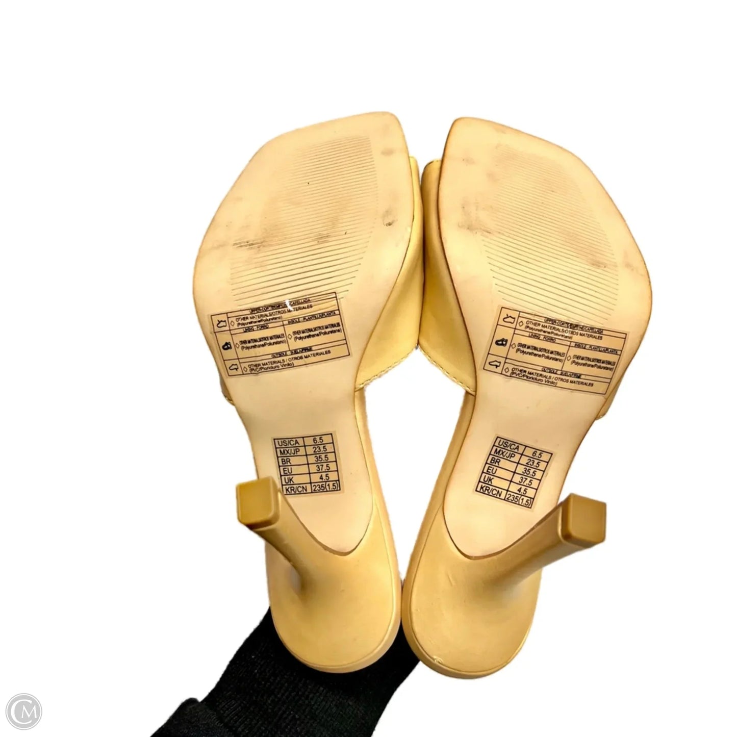 Sandals Heels Stiletto By Sam Edelman In Yellow, Size: 7.5