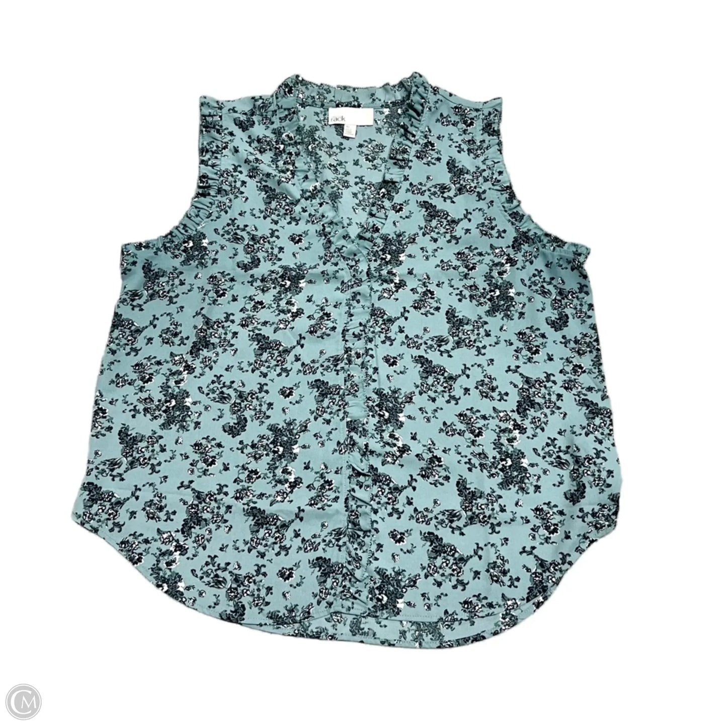 Top Sleeveless By Nordstrom In Black & Blue, Size: Xl