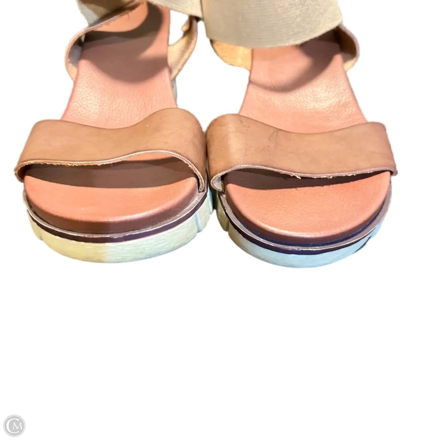 Sandals Heels Wedge By Mia In Brown, Size: 7.5