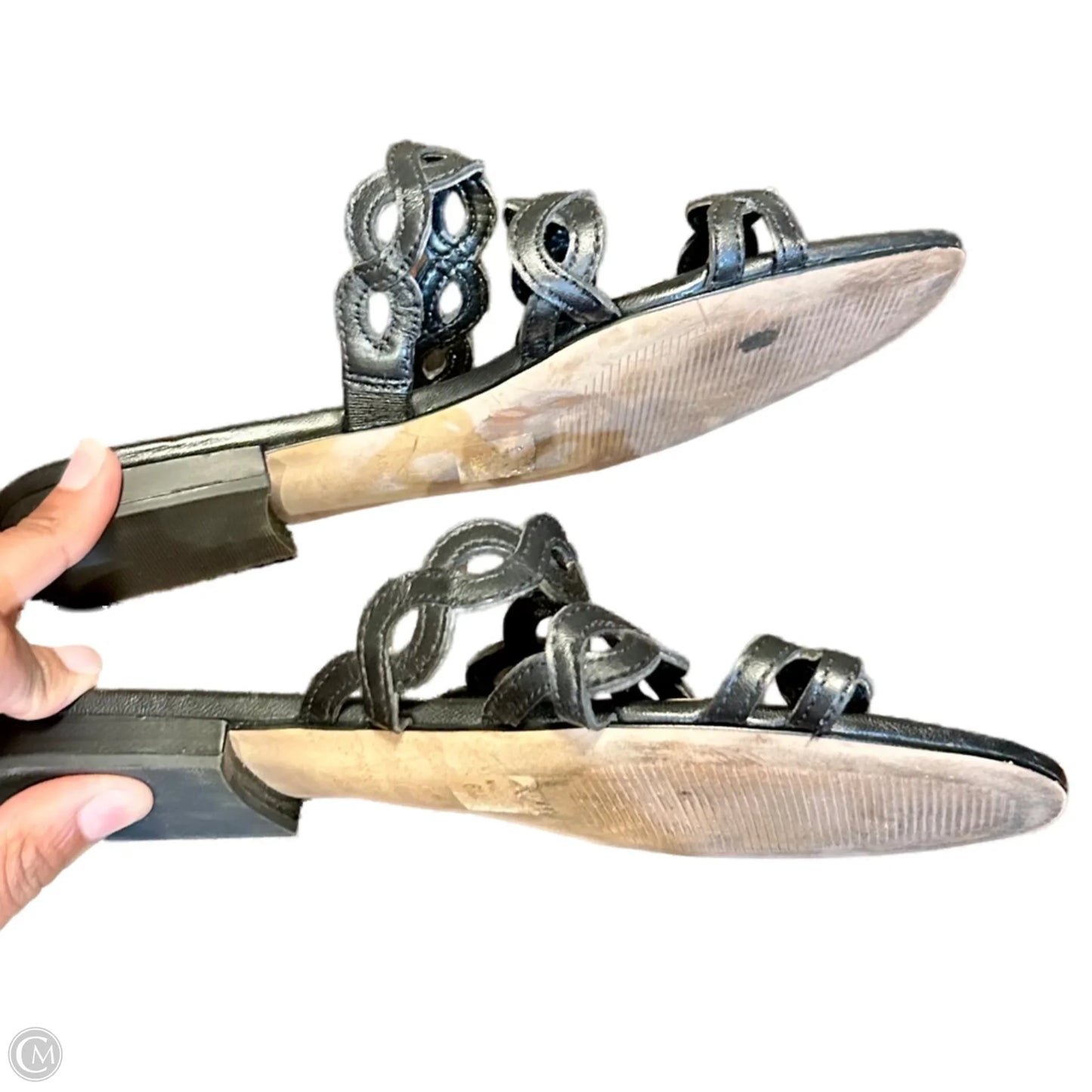 Sandals Flats By Ann Taylor In Black, Size: 6.5