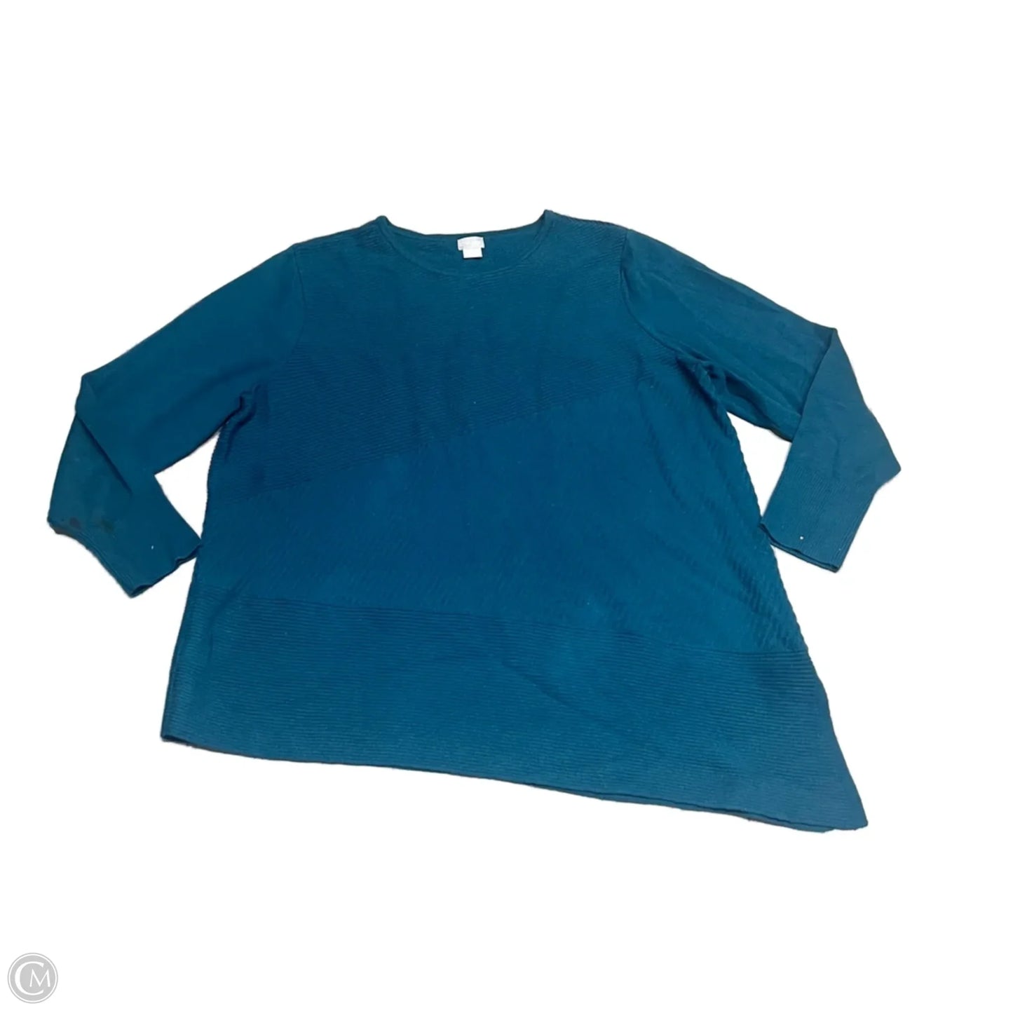 Sweater By Chicos In Teal, Size: Xl