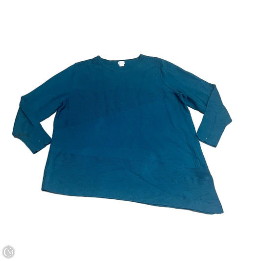 Sweater By Chicos In Teal, Size: Xl