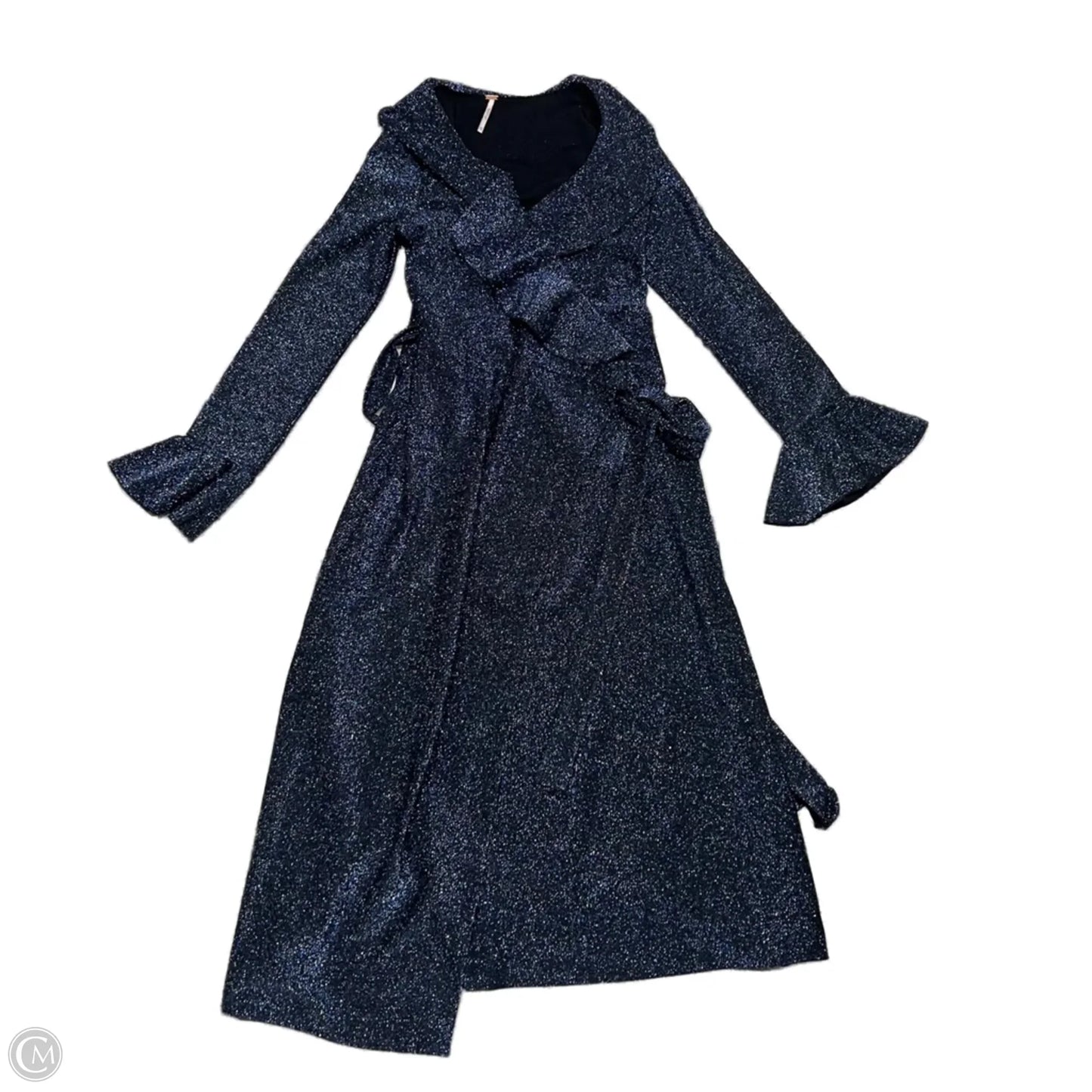 Dress Party Midi By Free People In Black & Blue, Size: Xs