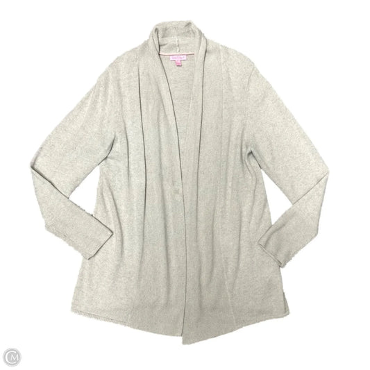 Sweater Cardigan Designer By Lilly Pulitzer In Grey, Size: Xl