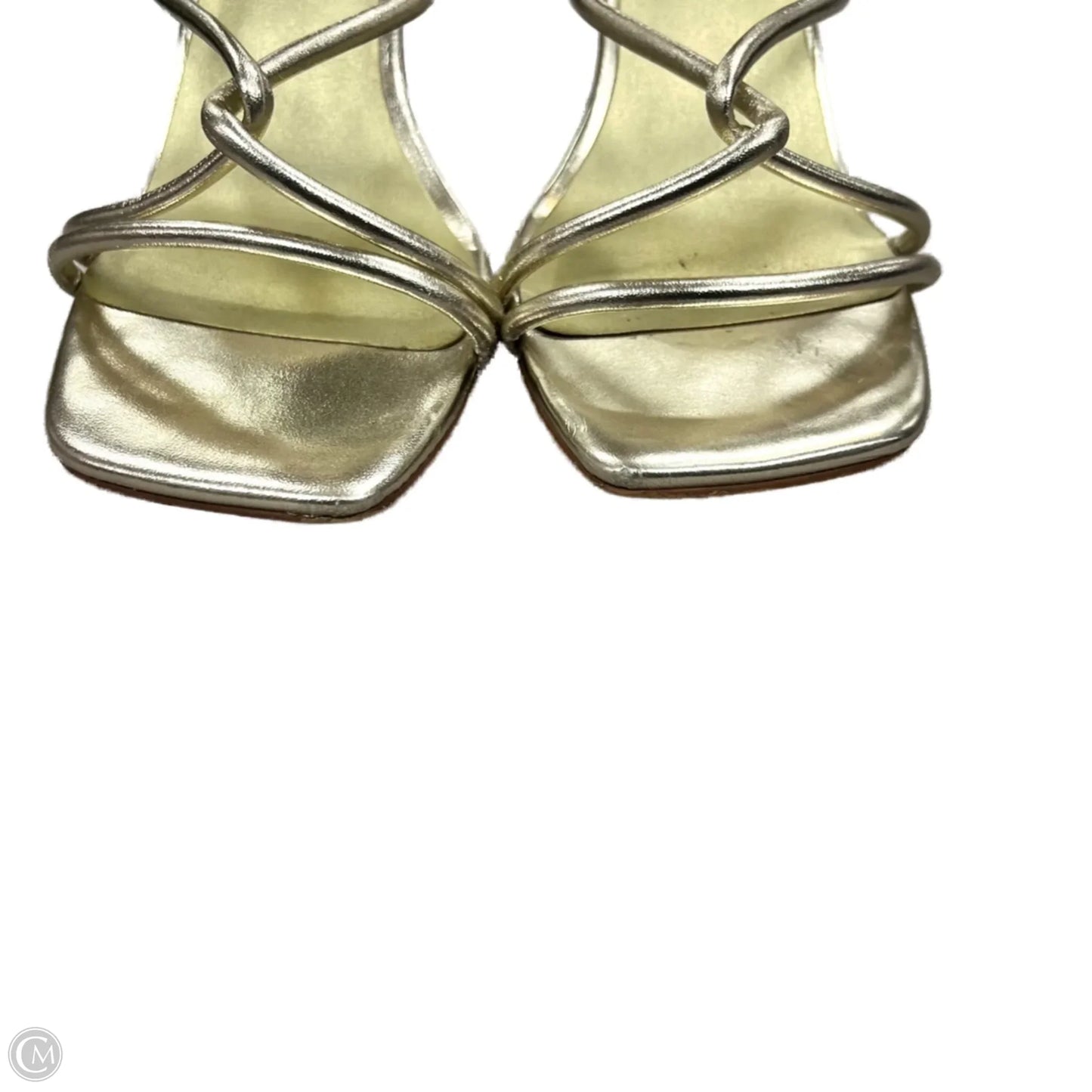 Sandals Heels Stiletto By Open Edit In Gold, Size: 6.5