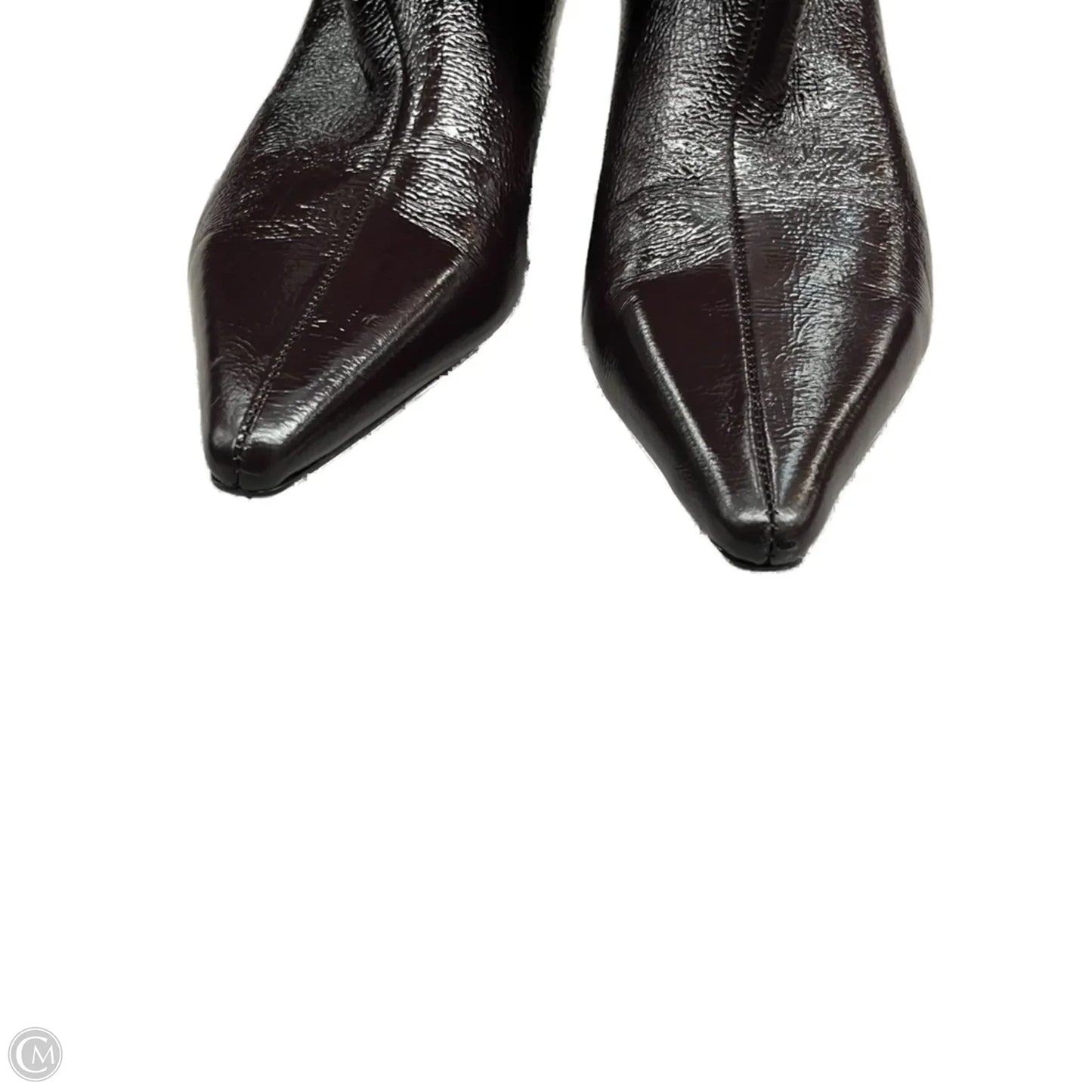 Boots Knee Heels By Zara In Maroon, Size: 6.5