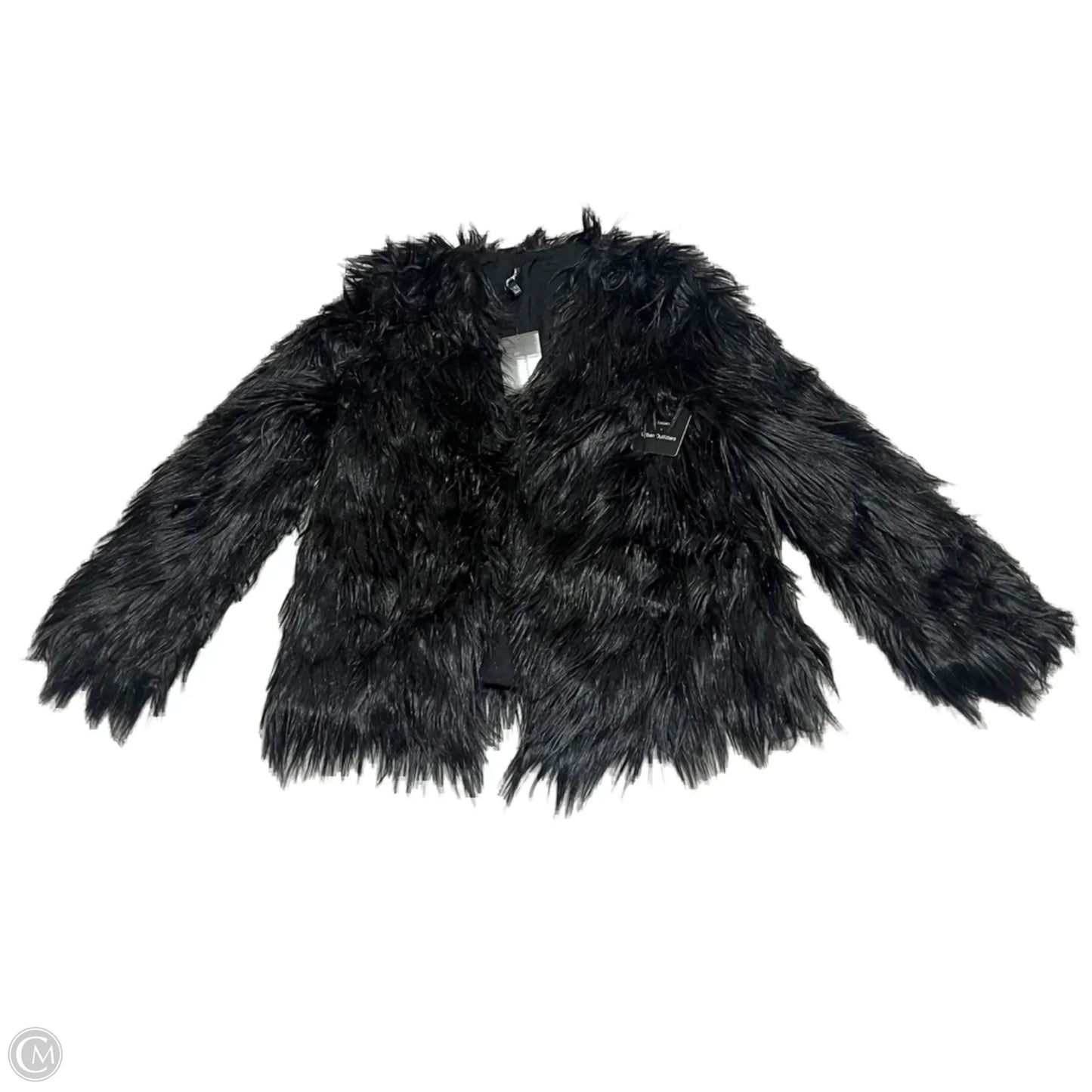 Coat Faux Fur & Sherpa By Urban Outfitters In Black, Size: M