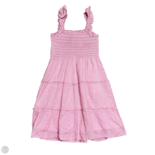 Dress Casual Midi By J. Crew In Pink & White, Size: S