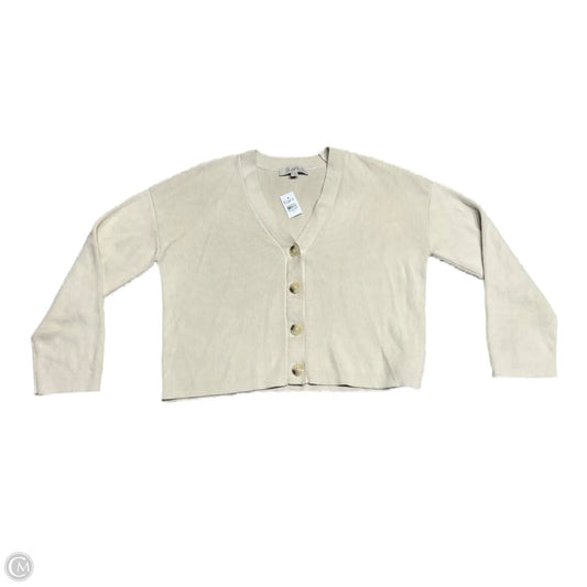 Sweater Cardigan By Loft In Cream, Size: S