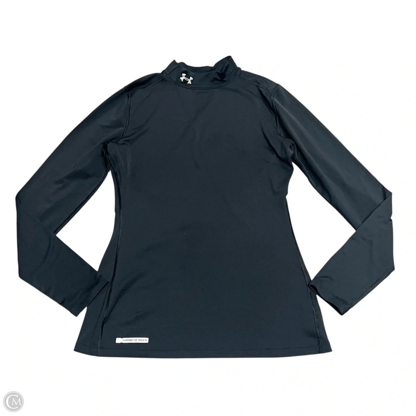 Athletic Top Long Sleeve Crewneck By Under Armour In Black, Size: L