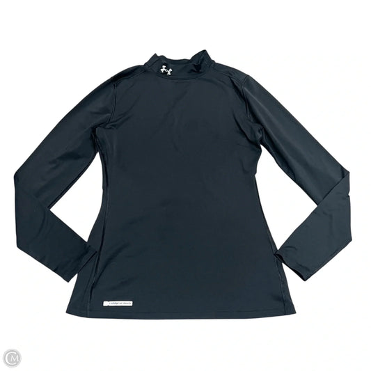 Athletic Top Long Sleeve Crewneck By Under Armour In Black, Size: L