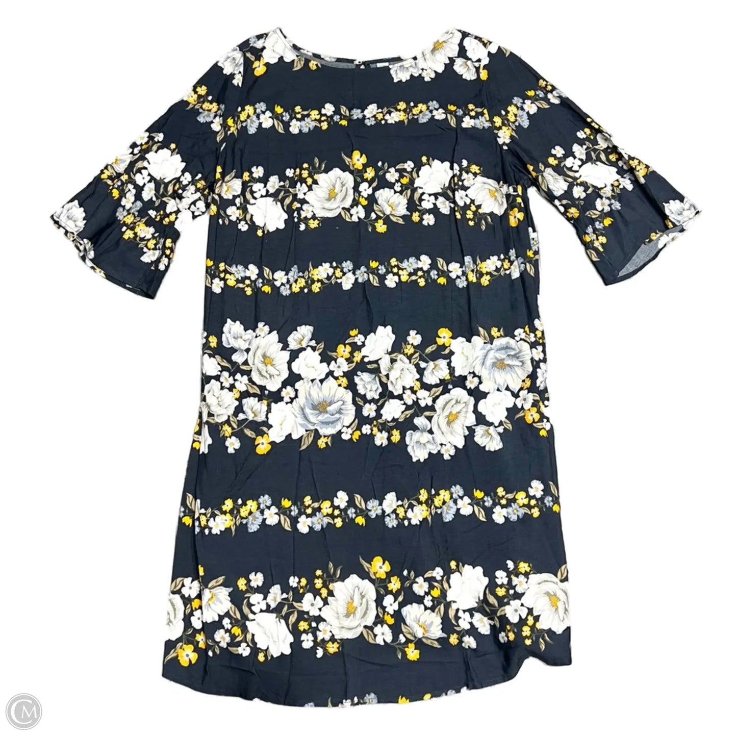 Dress Casual Midi By Old Navy In Grey & Yellow, Size: 2x