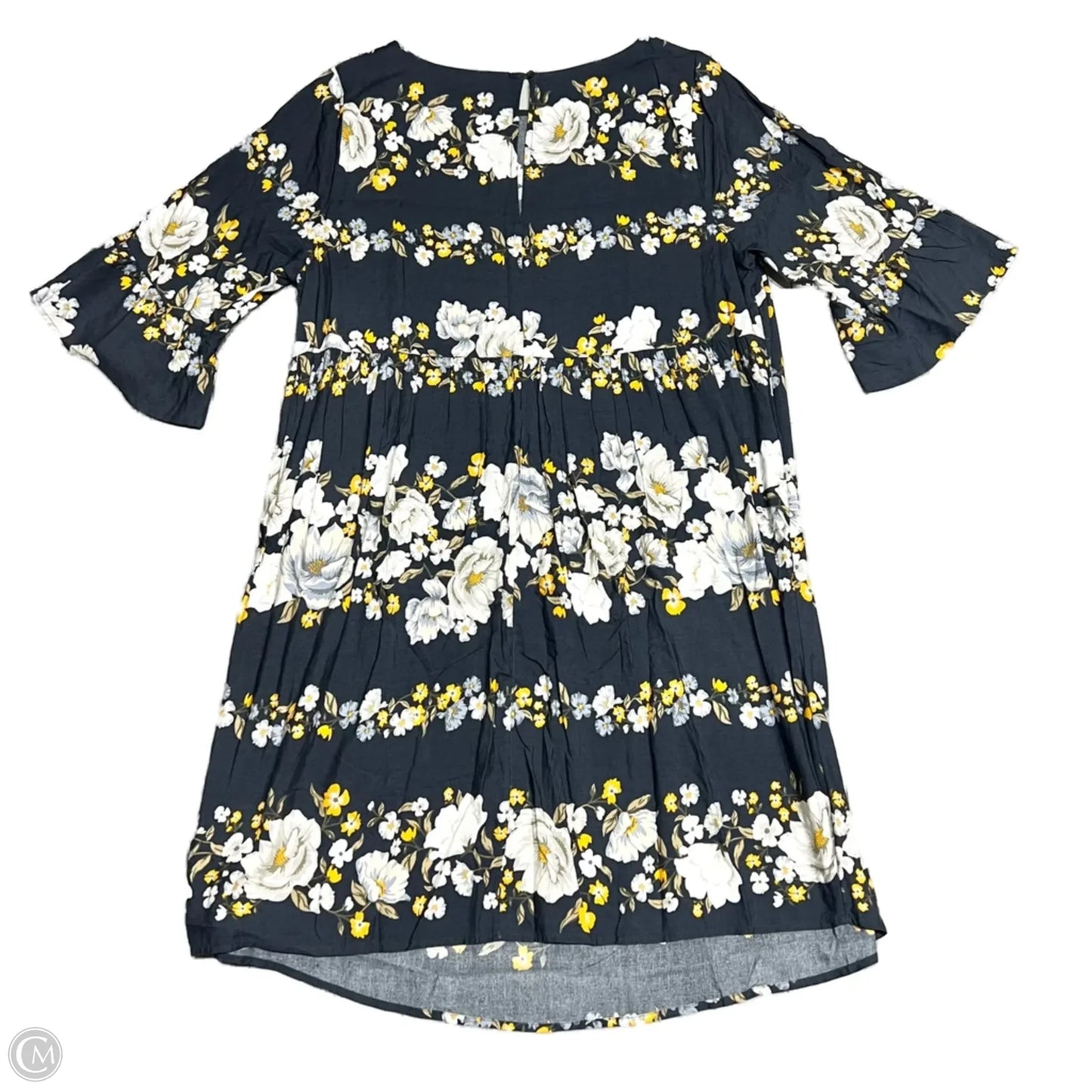 Dress Casual Midi By Old Navy In Grey & Yellow, Size: 2x
