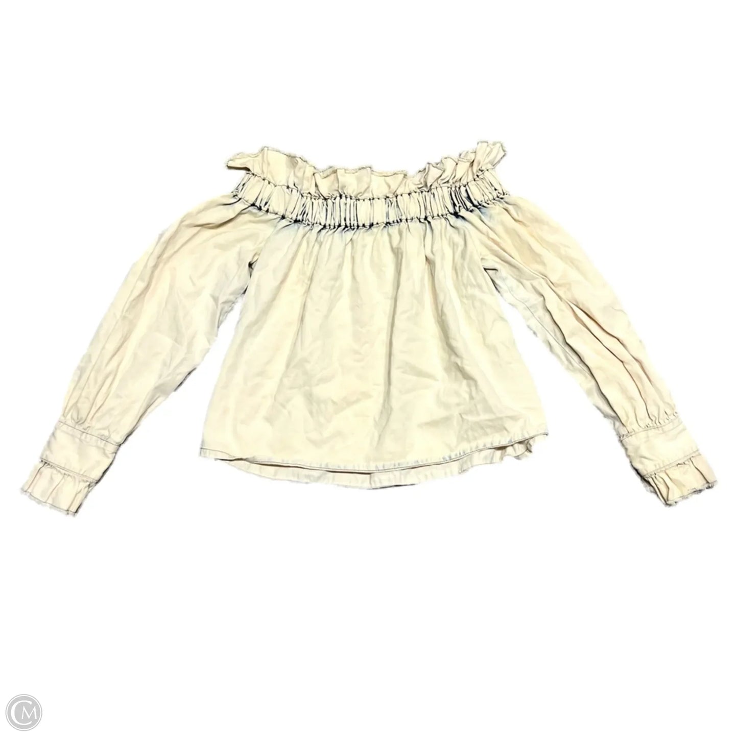 Top Long Sleeve By Msgm In Cream, Size: L