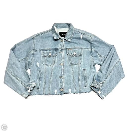 Jacket Denim By Detre In Blue Denim, Size: M