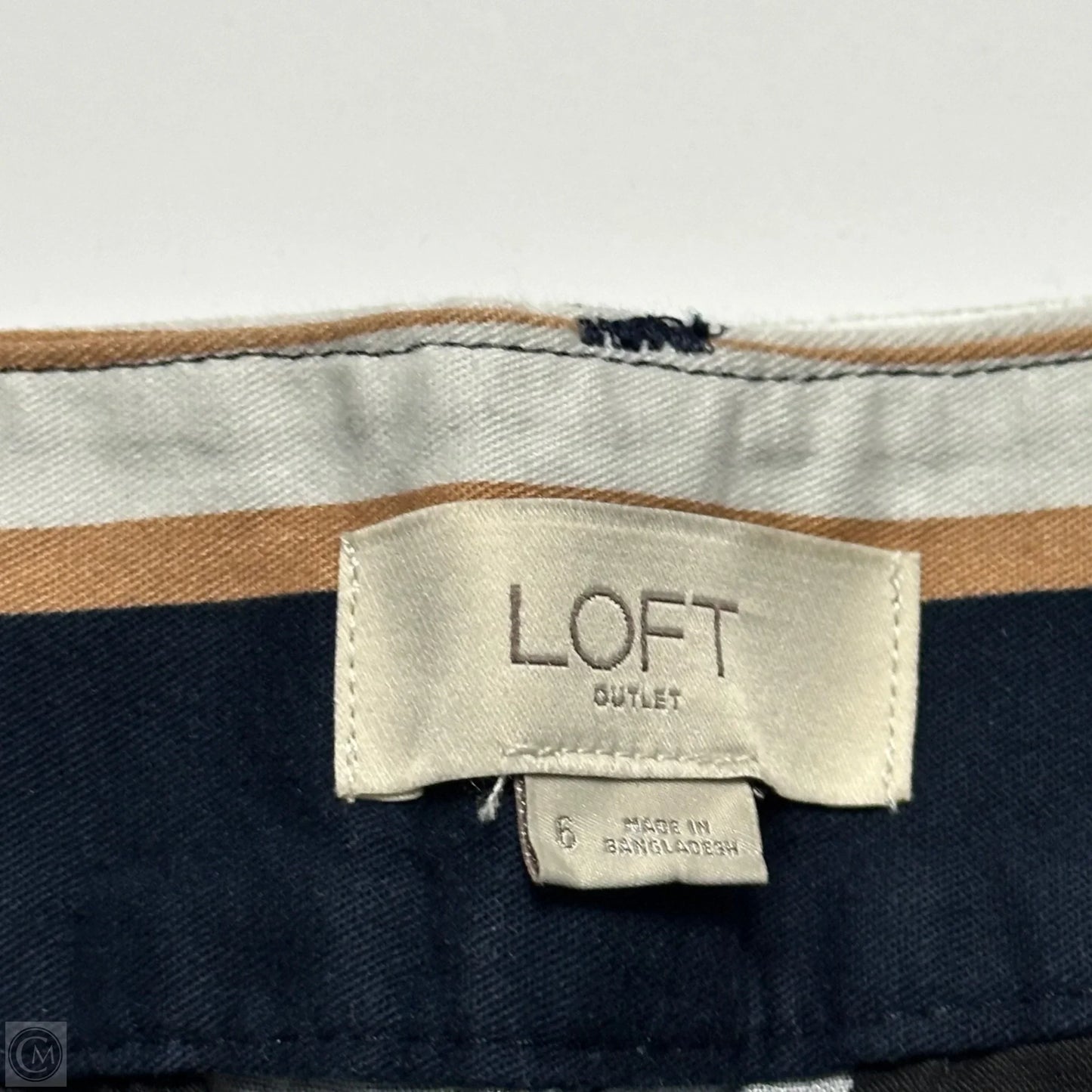 Shorts By Loft In Blue & Tan, Size: 6