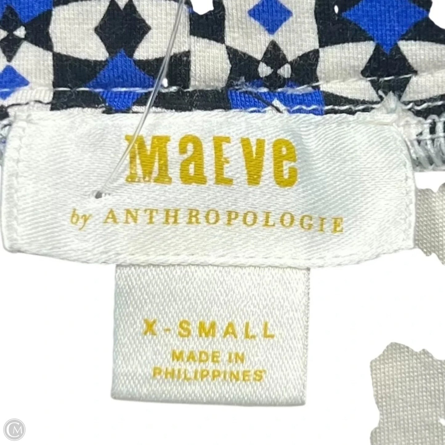 Pants Leggings By Maeve In Blue & Cream, Size: Xs