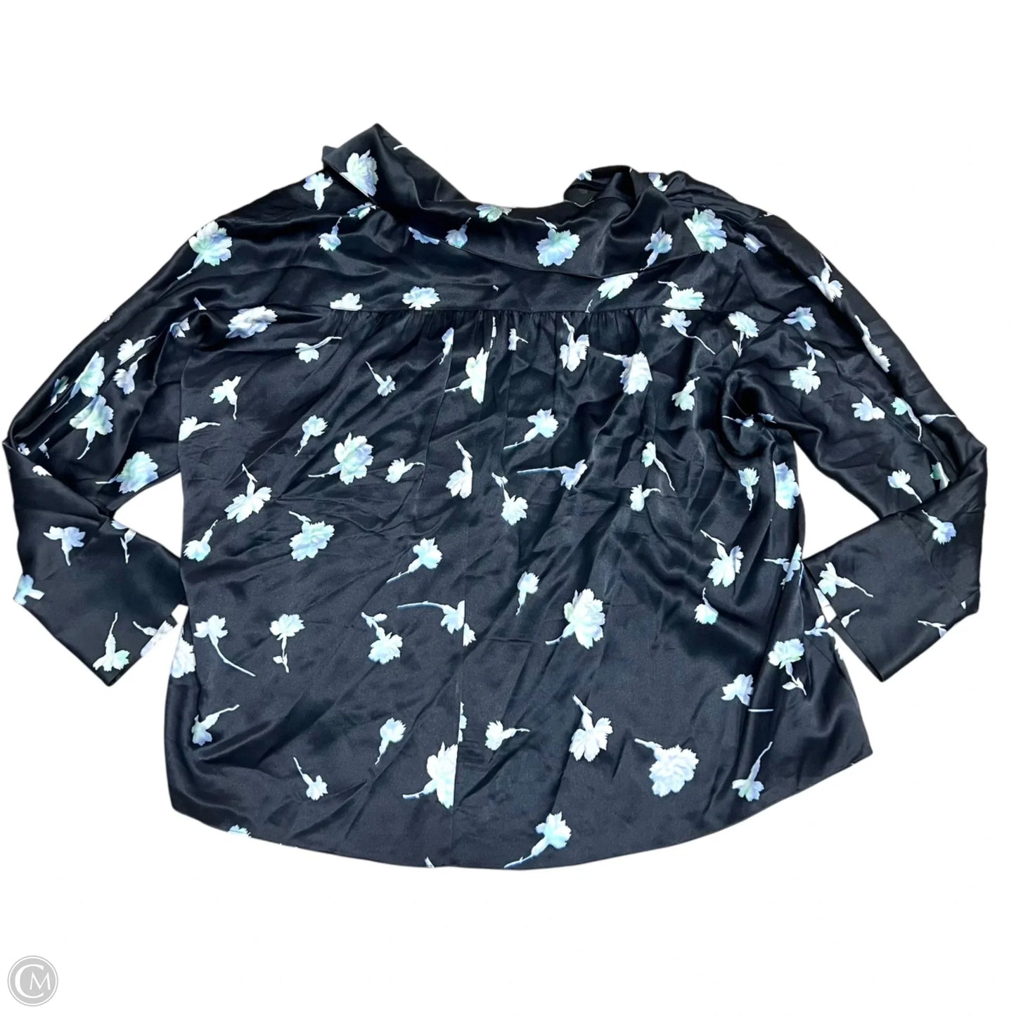 Top Long Sleeve By Vince In Blue & Green, Size: 2x