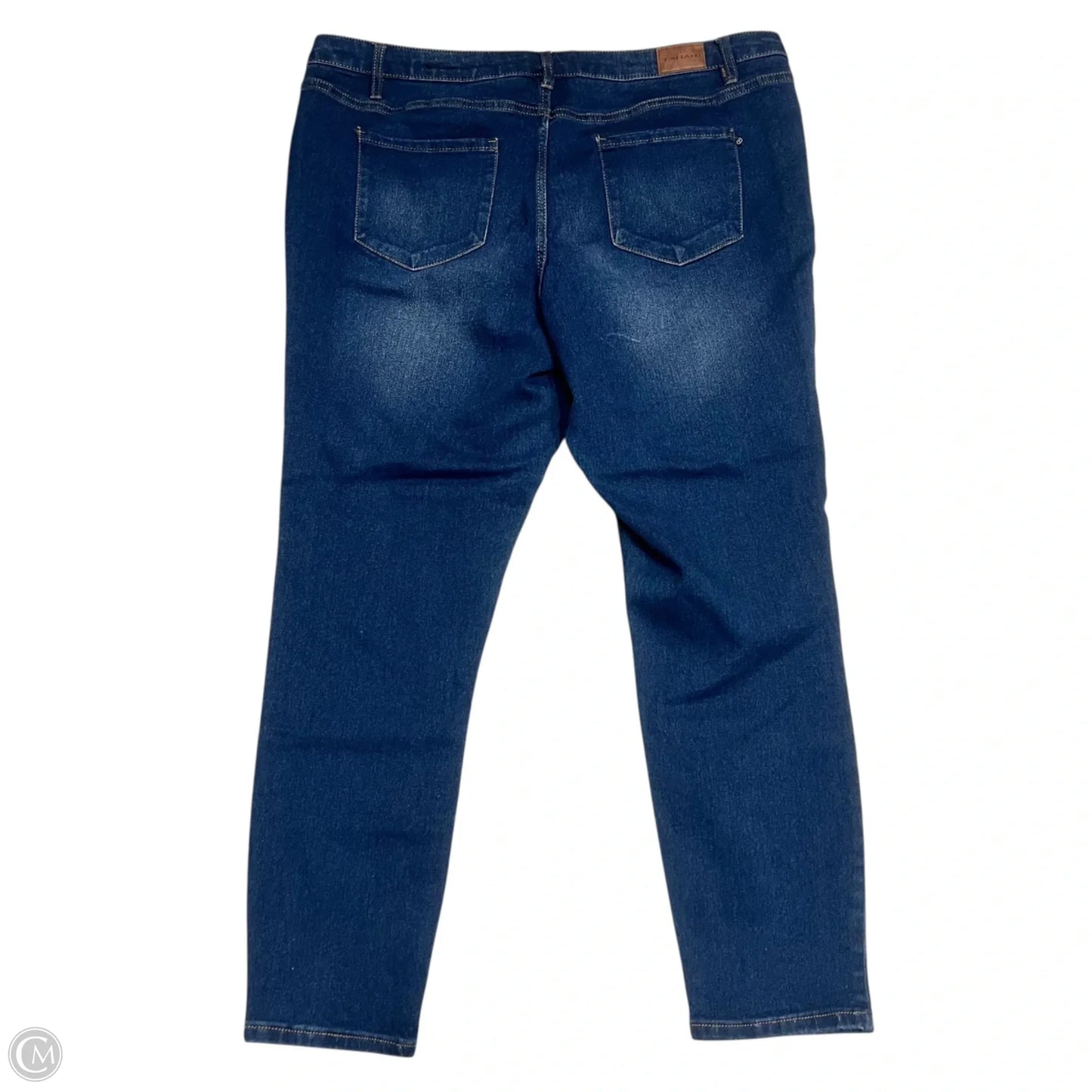 Jeans Skinny By Tahari In Blue Denim, Size: 20