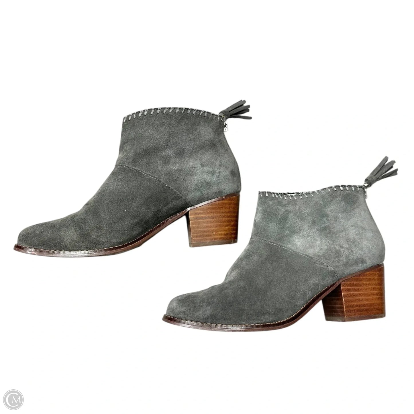 Boots Ankle Heels By Toms In Grey, Size: 6.5