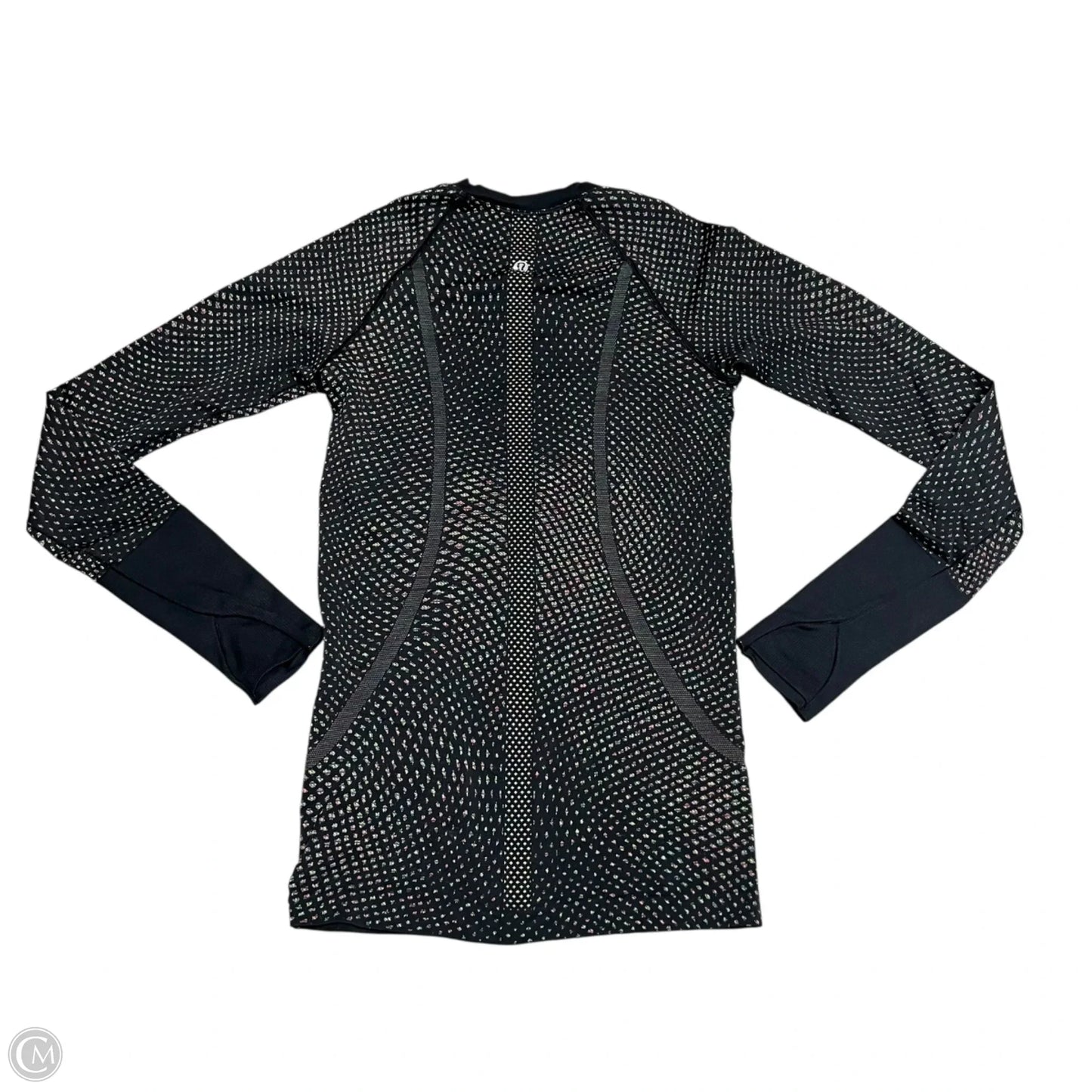 Athletic Top Long Sleeve Crewneck By Lululemon In Rainbow Print, Size: S