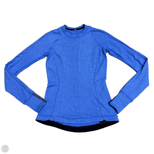 Athletic Top Long Sleeve Crewneck By Lululemon In Blue, Size: S