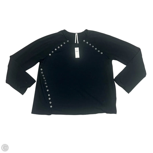 Top Long Sleeve By Anthropologie In Black, Size: Xl