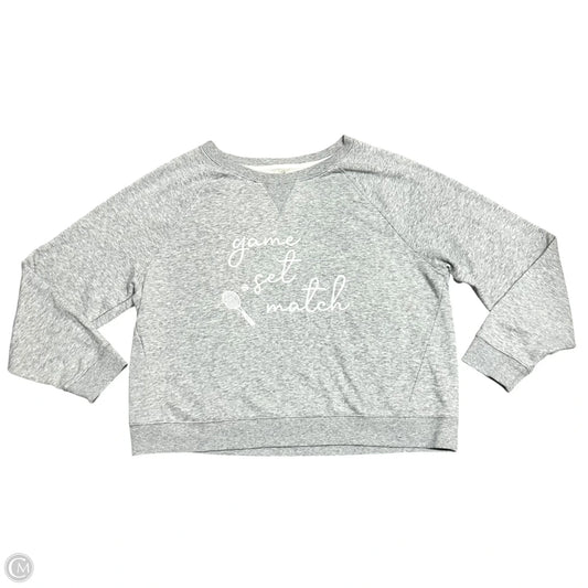Sweatshirt Crewneck By Lou And Grey In Grey, Size: L