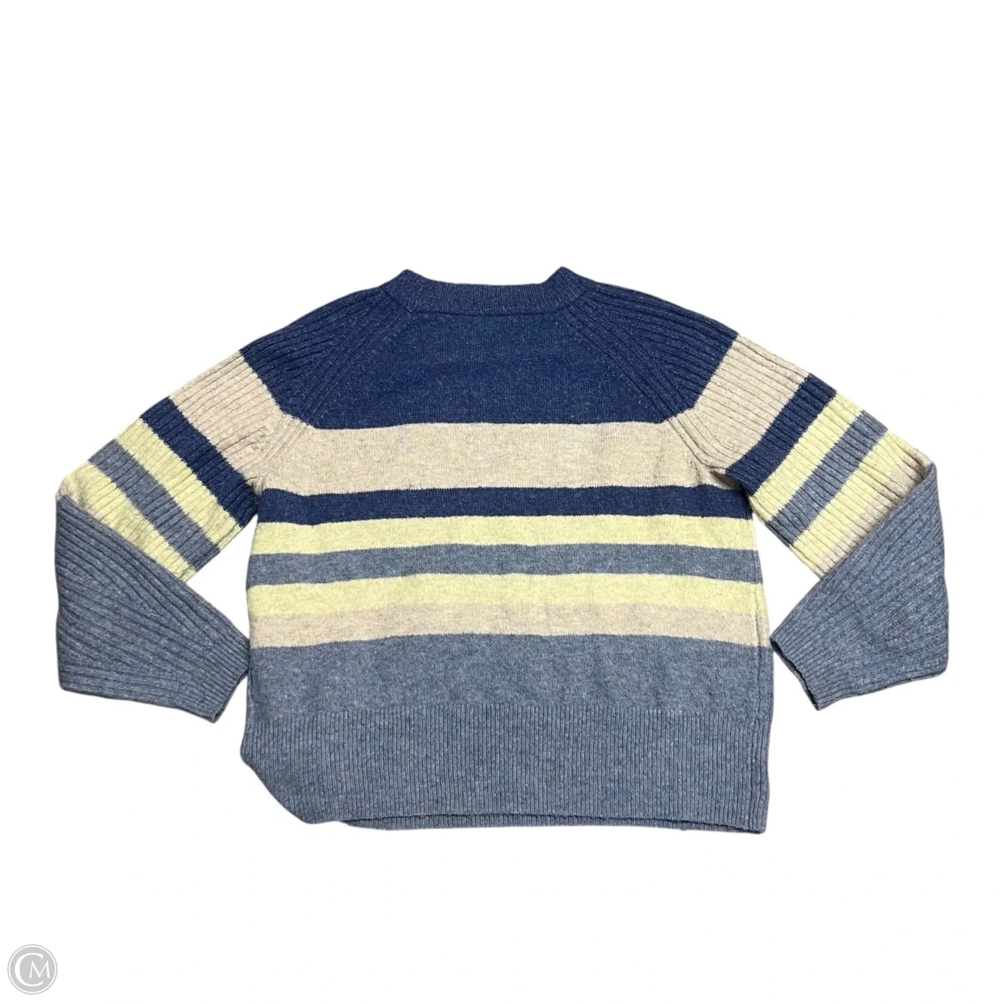 Sweater By M&S  In Blue & Cream, Size: M