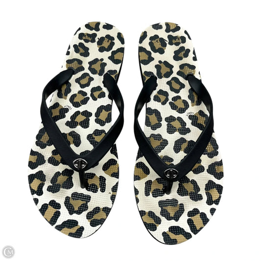 Sandals Designer By Coach In Animal Print, Size: 10