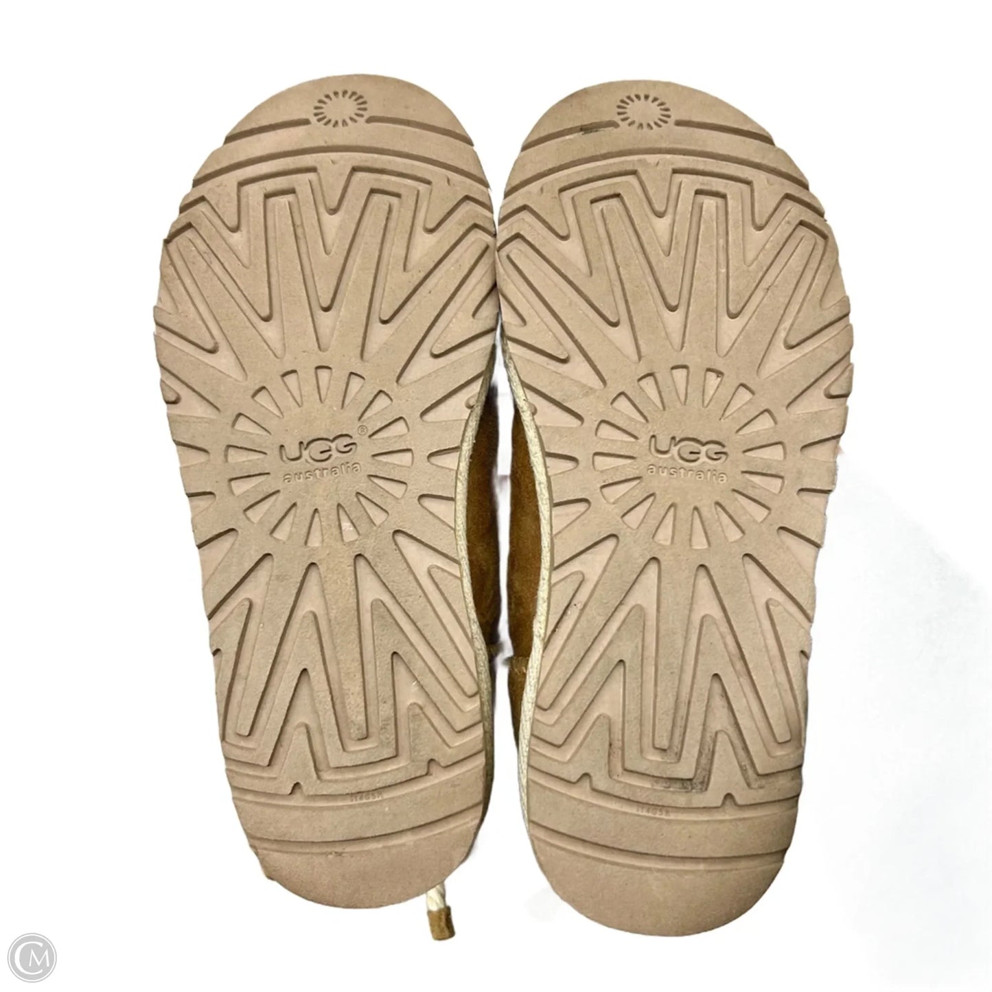 Boots Designer By Ugg In Brown, Size: 6