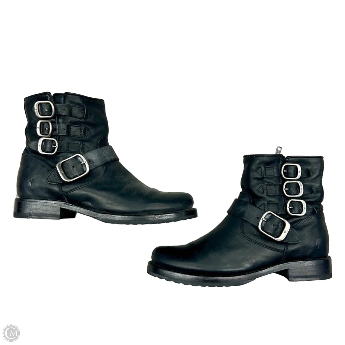 Boots Designer By Frye In Black, Size: 7