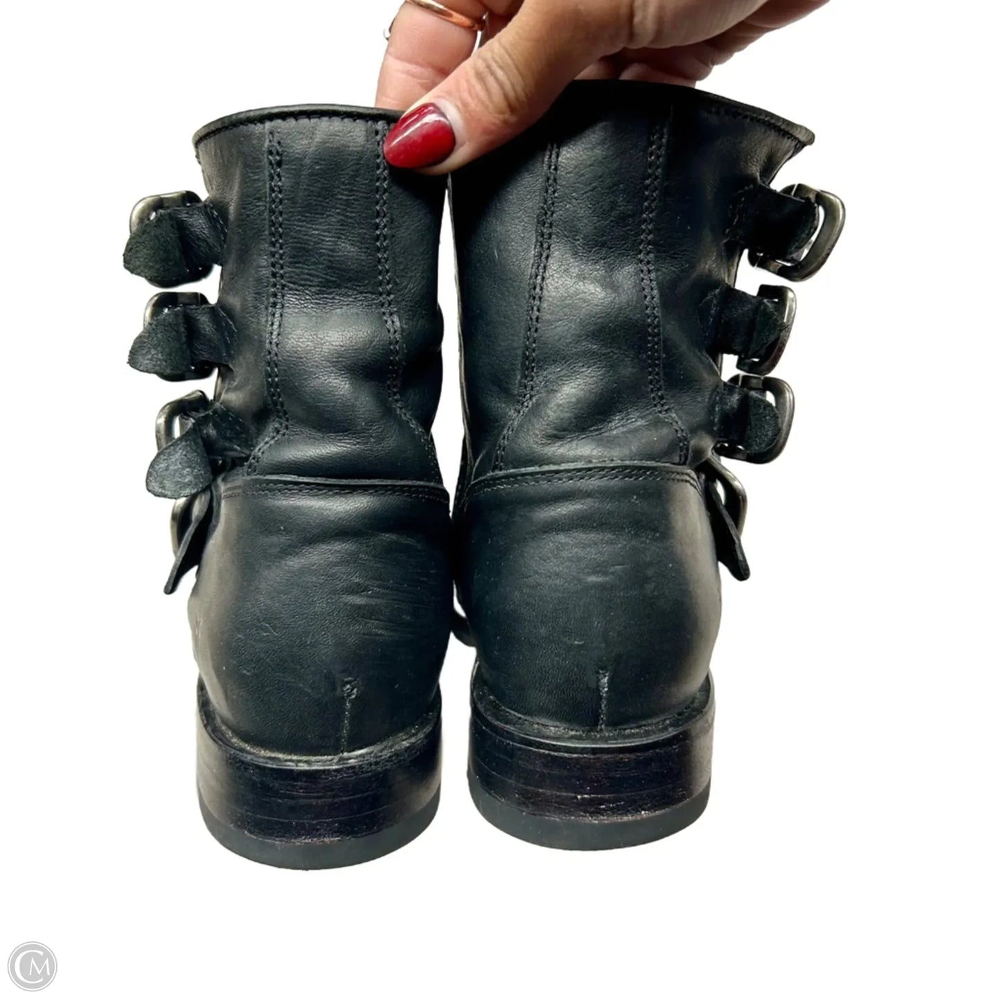 Boots Designer By Frye In Black, Size: 7