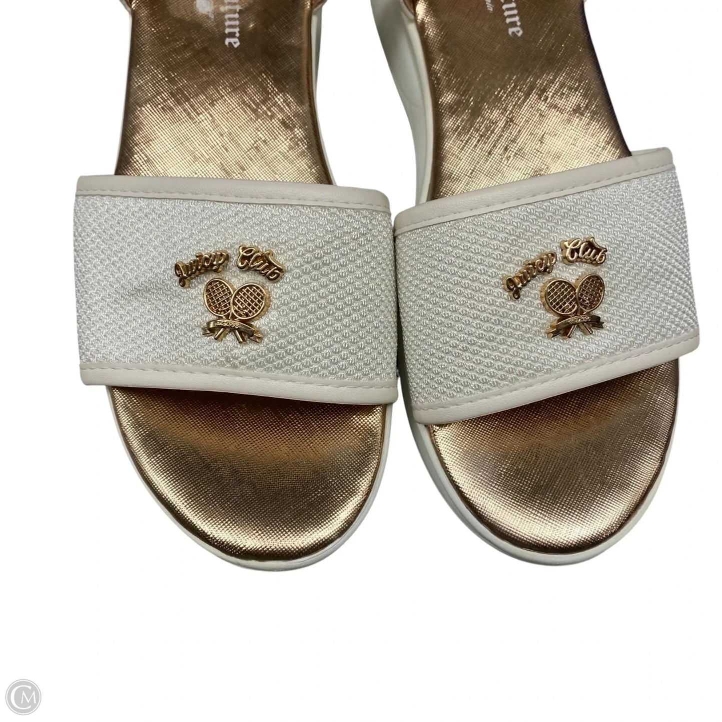 Sandals Heels Wedge By Juicy Couture In White, Size: 9.5