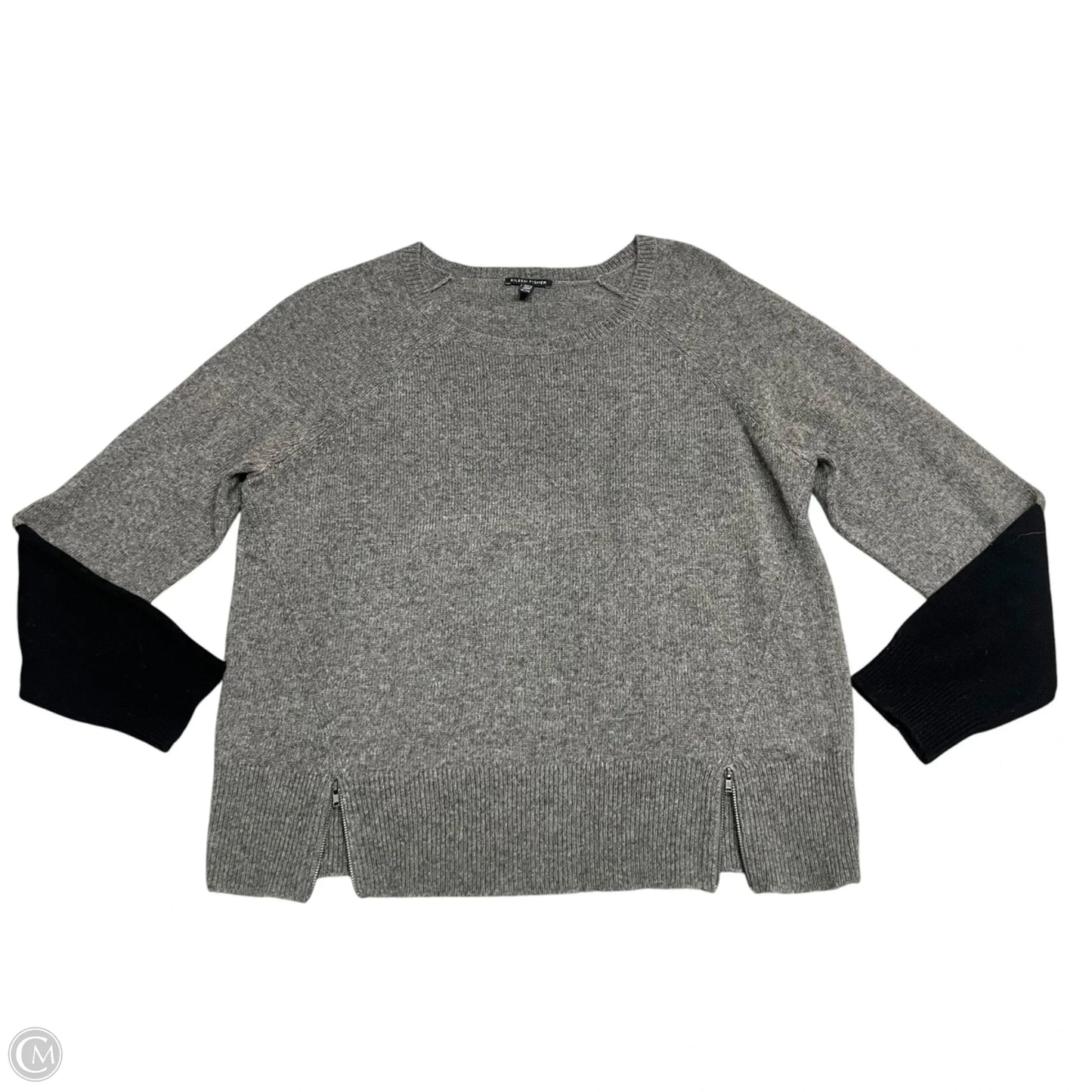 Sweater By Eileen Fisher In Black & Brown, Size: Xl