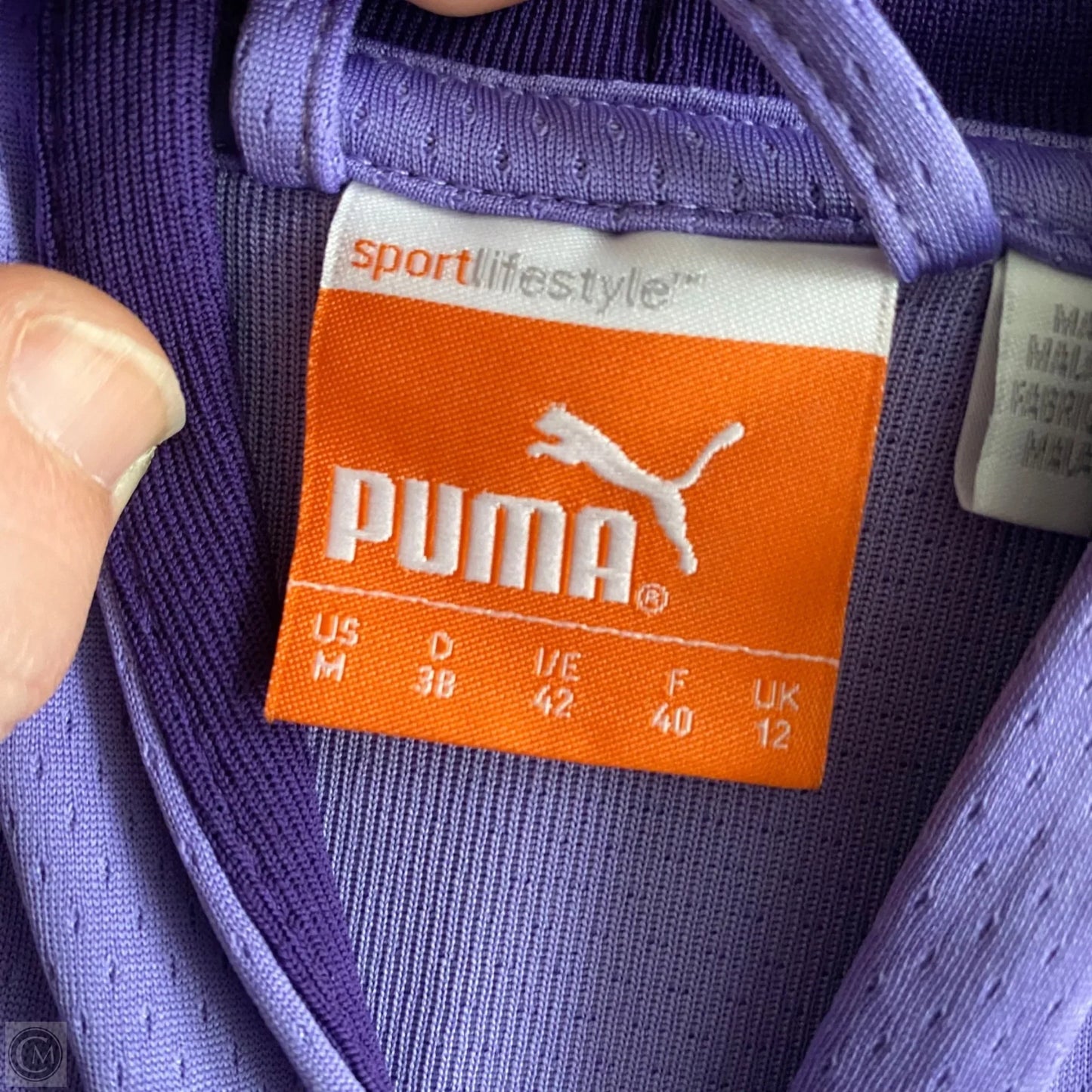 Athletic Jacket By Puma In Purple, Size: M